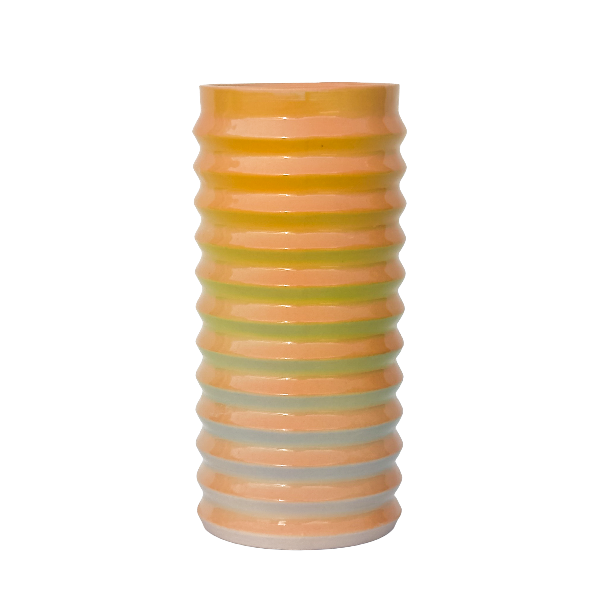 Wiggle Vase in Peachy Rainbow