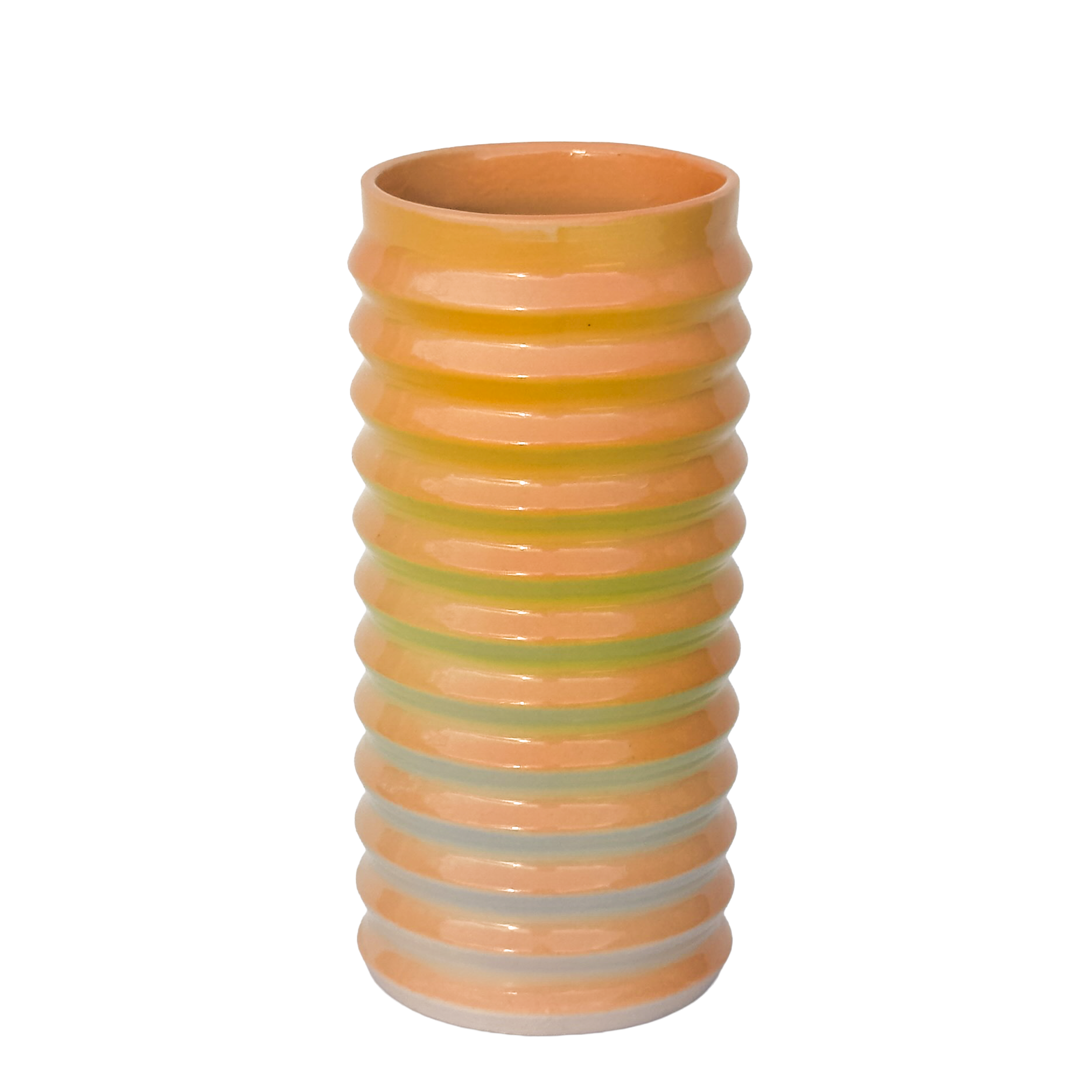 Wiggle Vase in Peachy Rainbow
