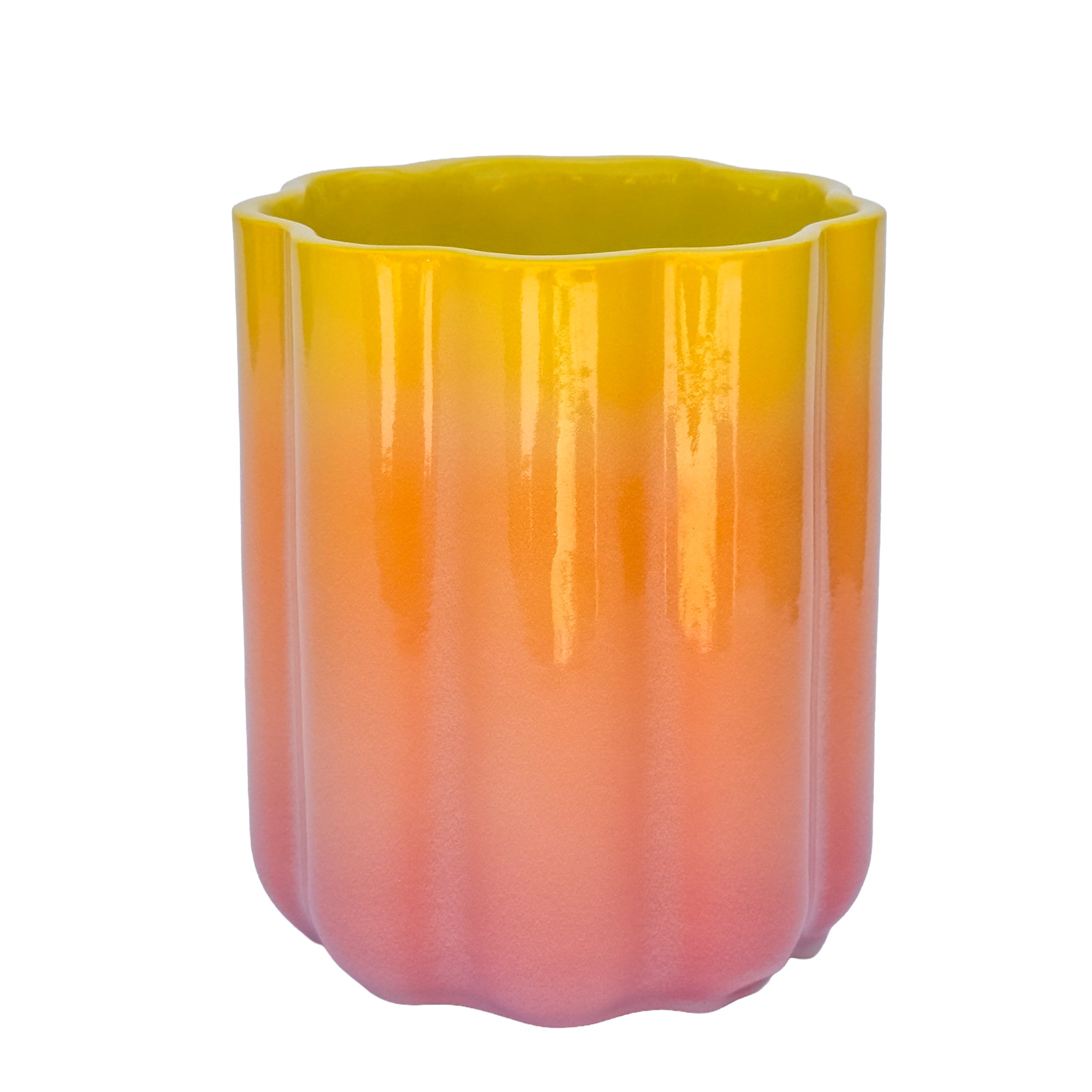 XL Pedestal Vase In Pink Lemonade