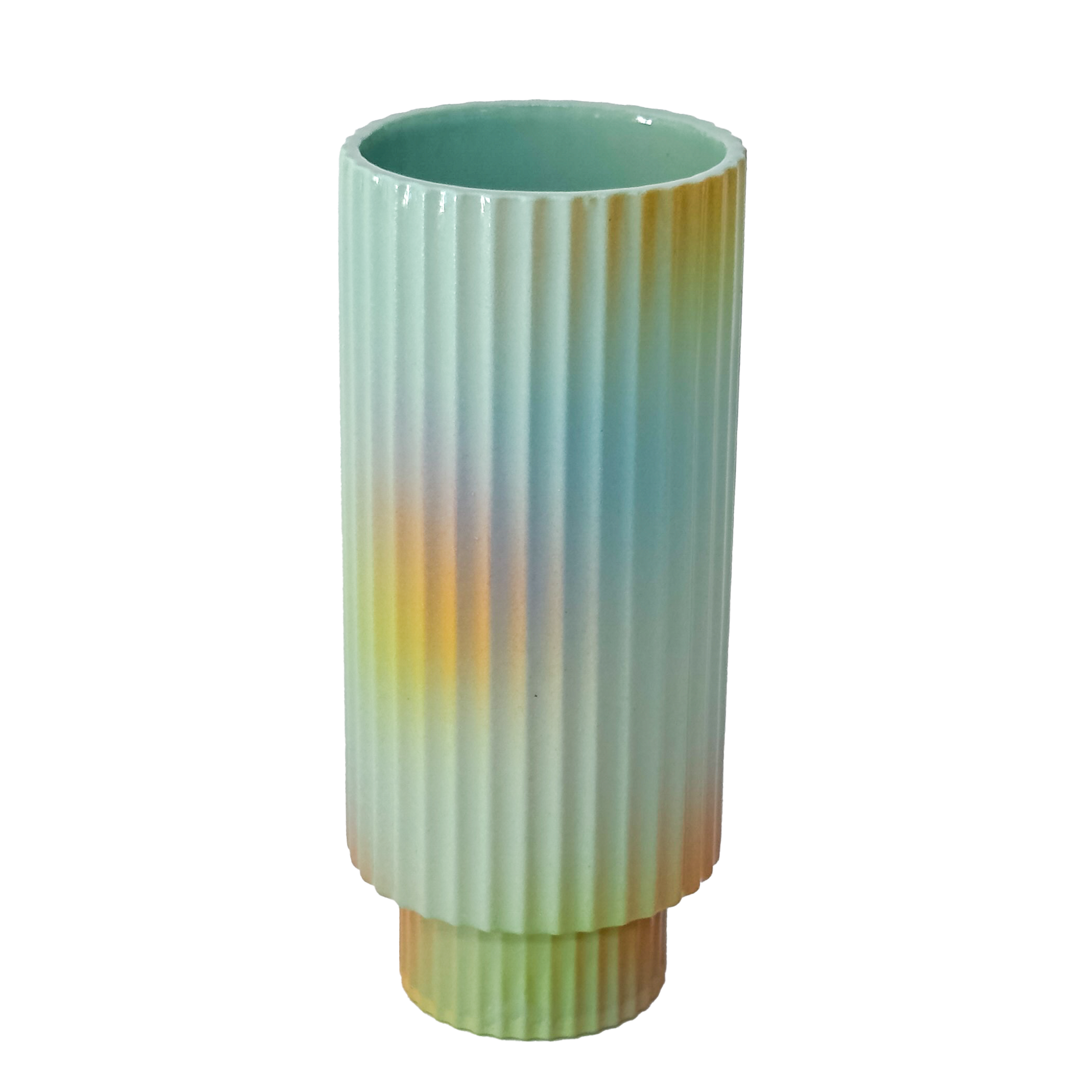 Highball Glass in Seafoam Iridescent