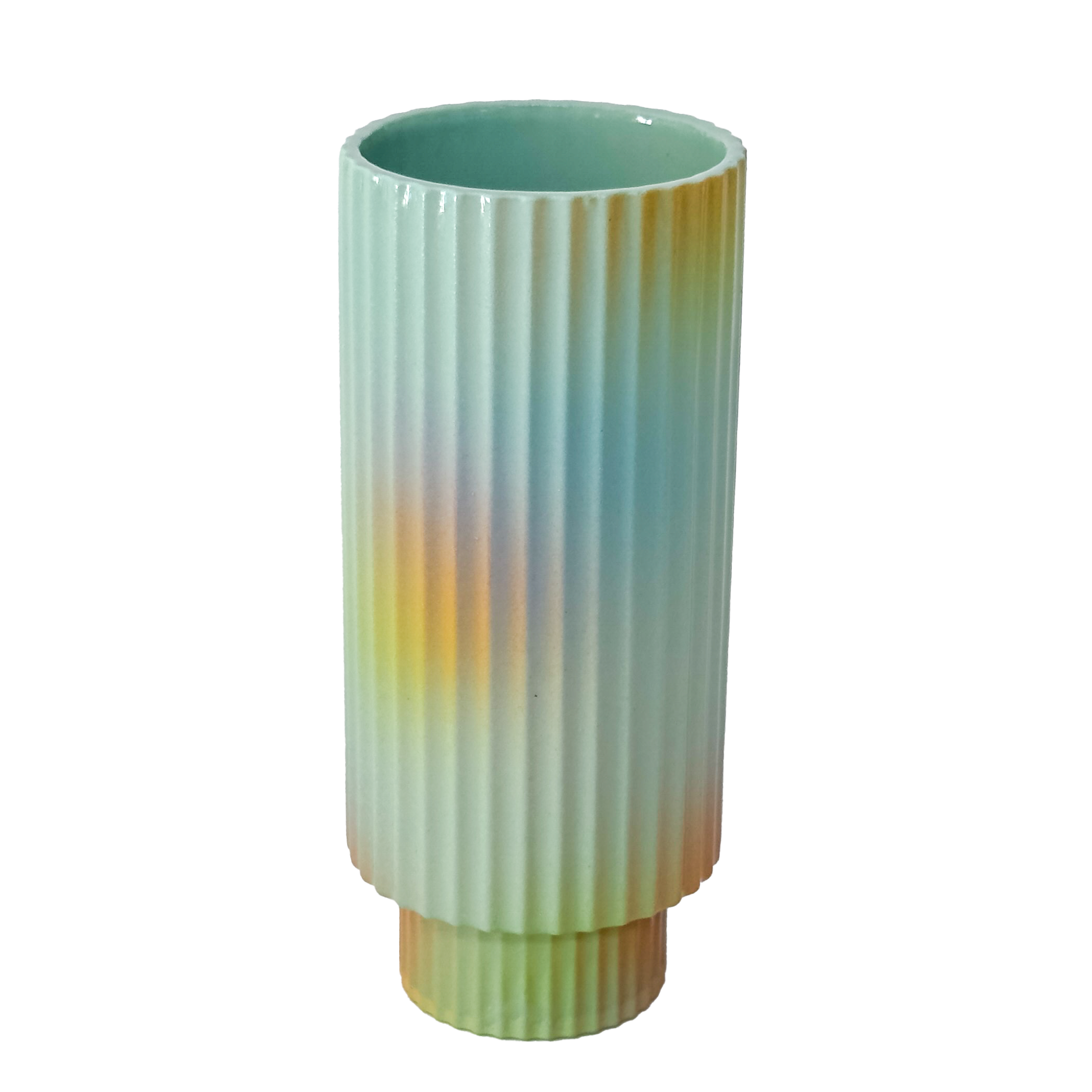 Highball Glass in Seafoam Iridescent