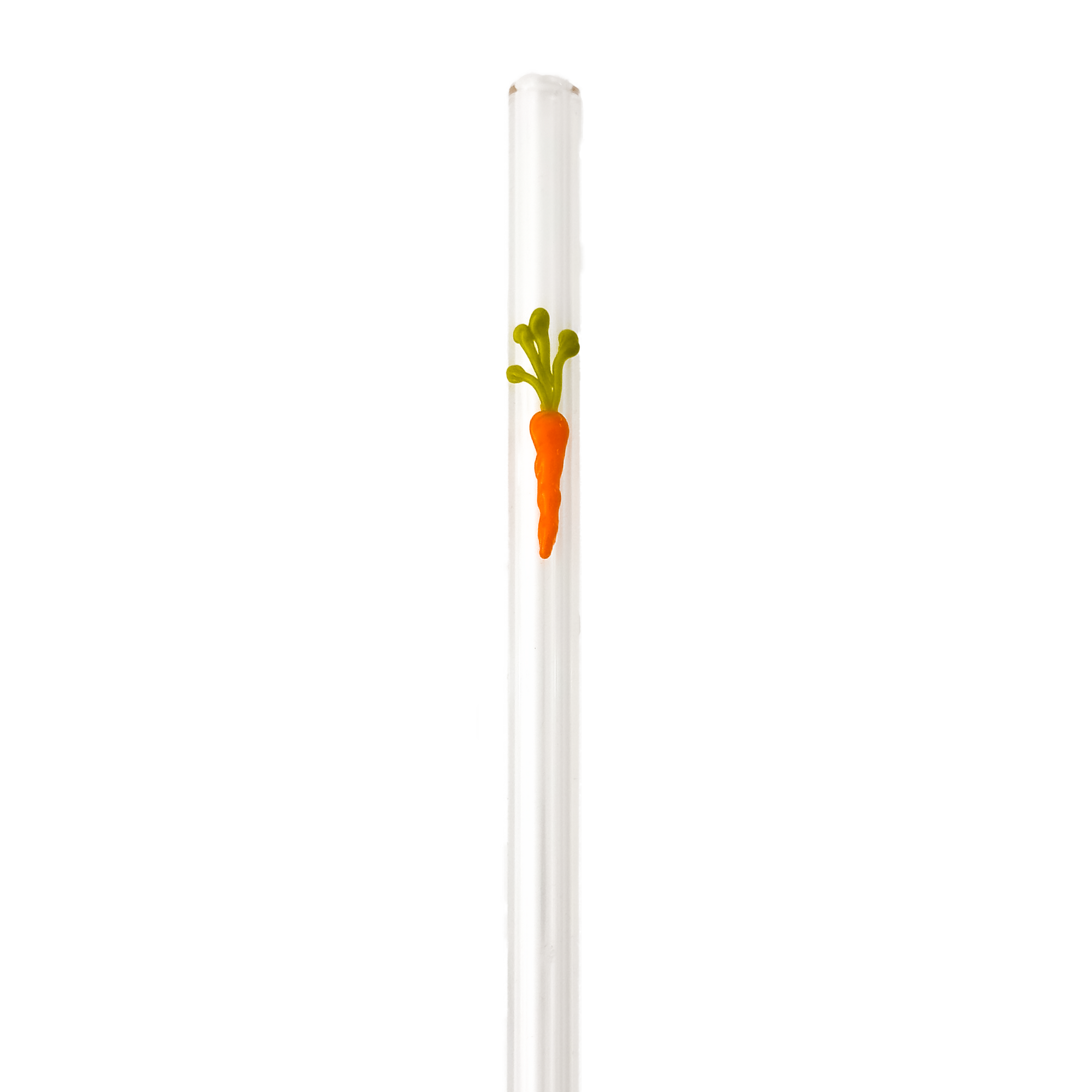 Glass Straw- Carrot