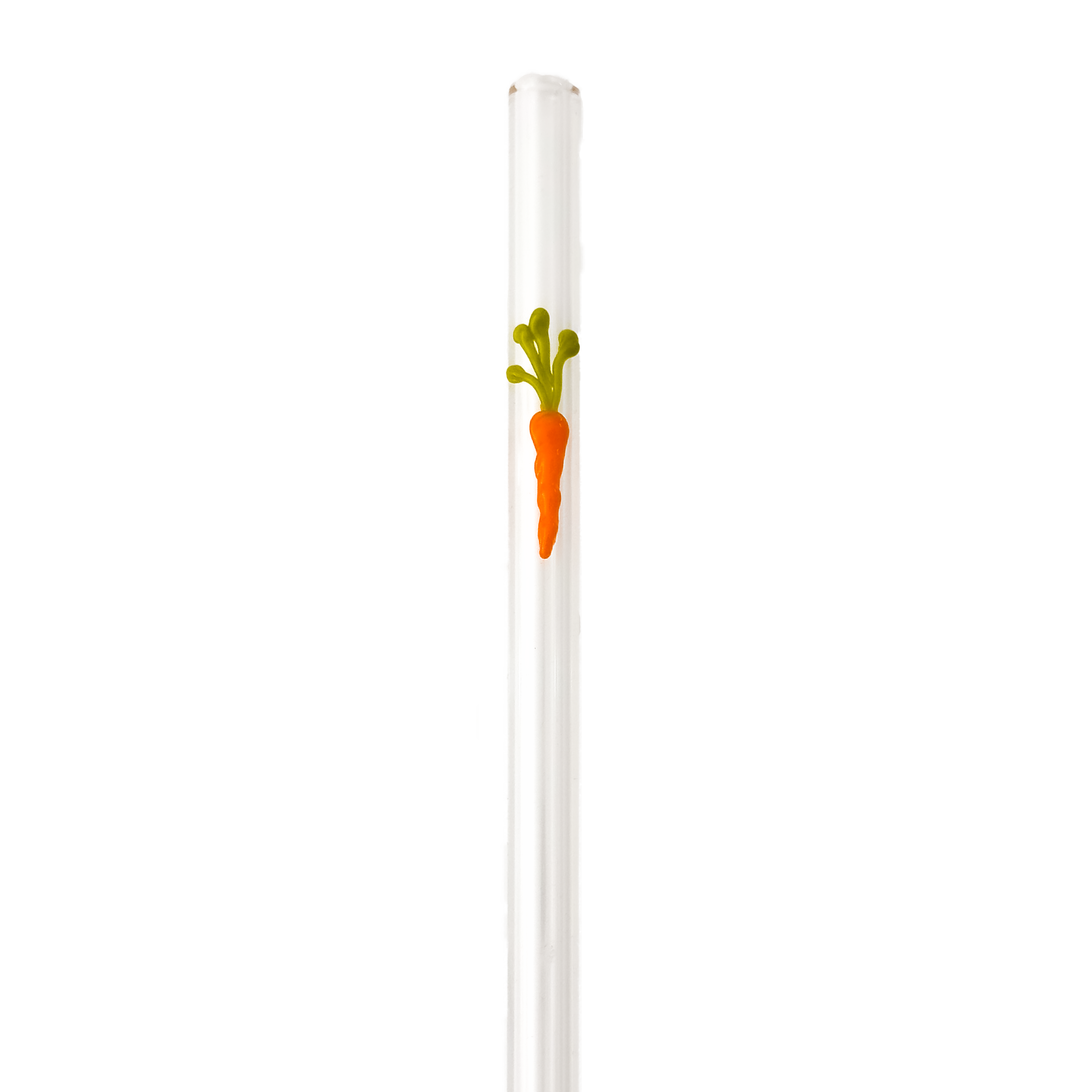 Glass Straw- Carrot