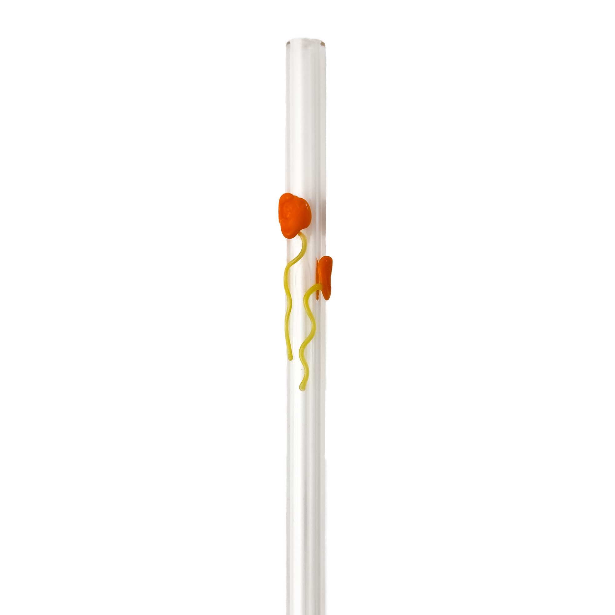 Glass Straw - Poppies