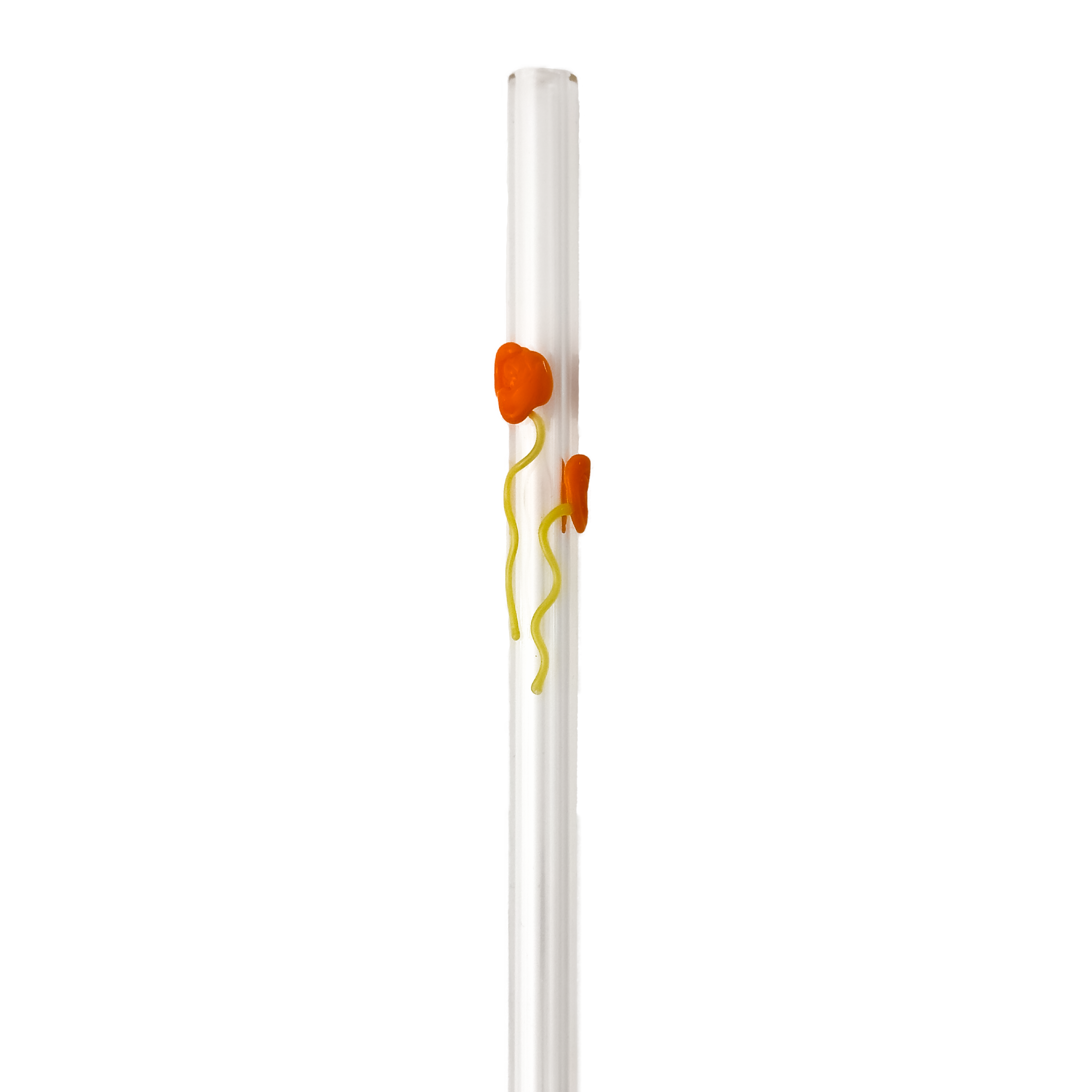 Glass Straw - Poppies