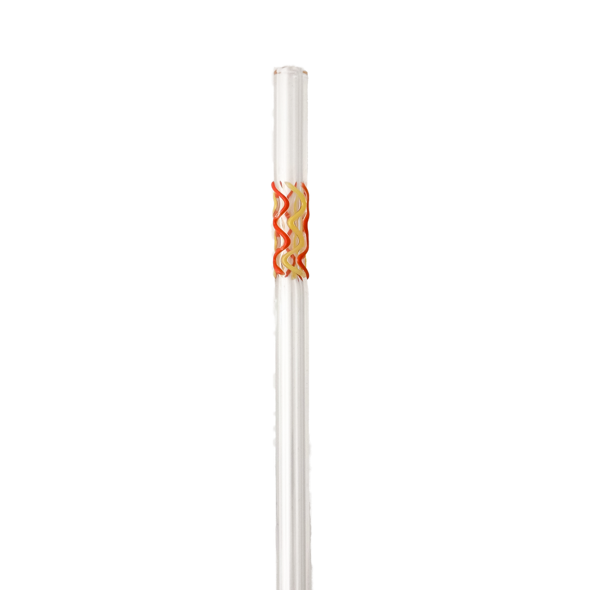 Glass Straw -  Pink and Green Wiggles