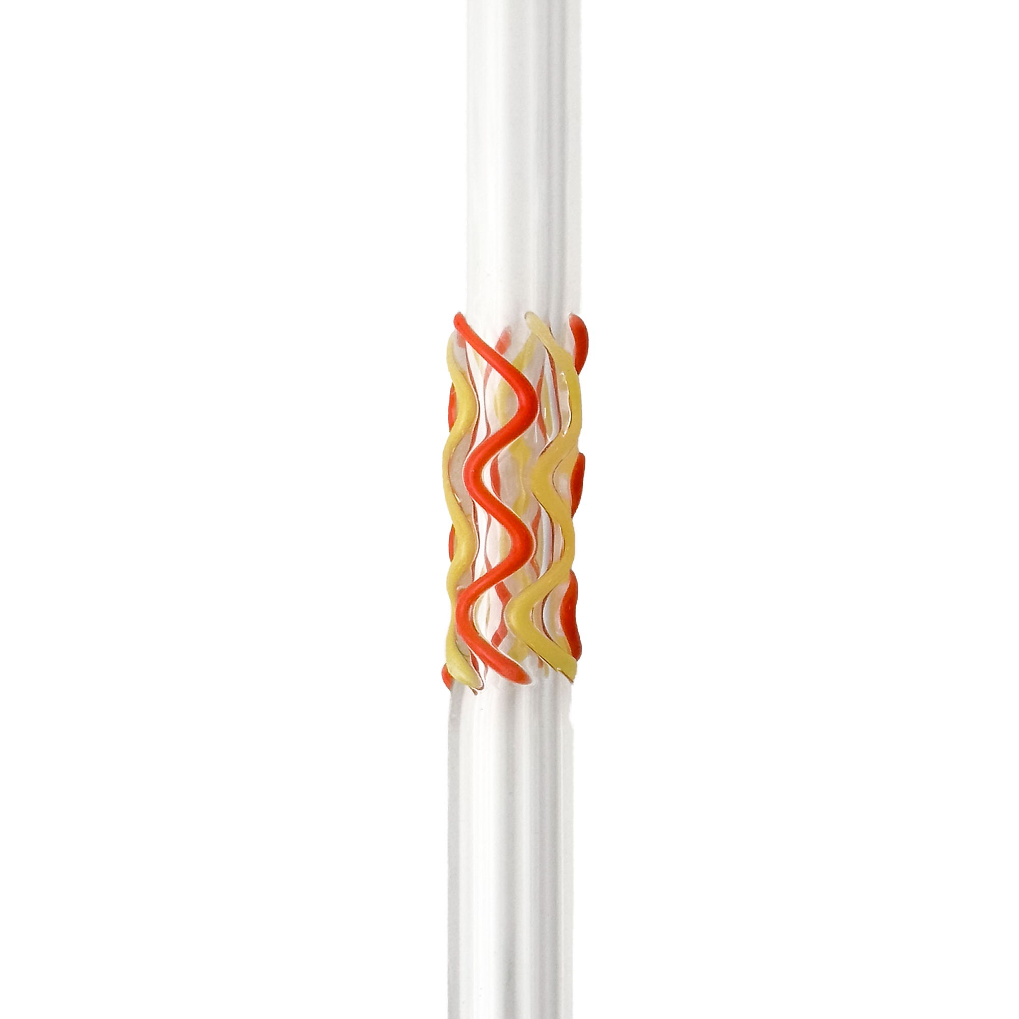 Glass Straw -  Pink and Green Wiggles