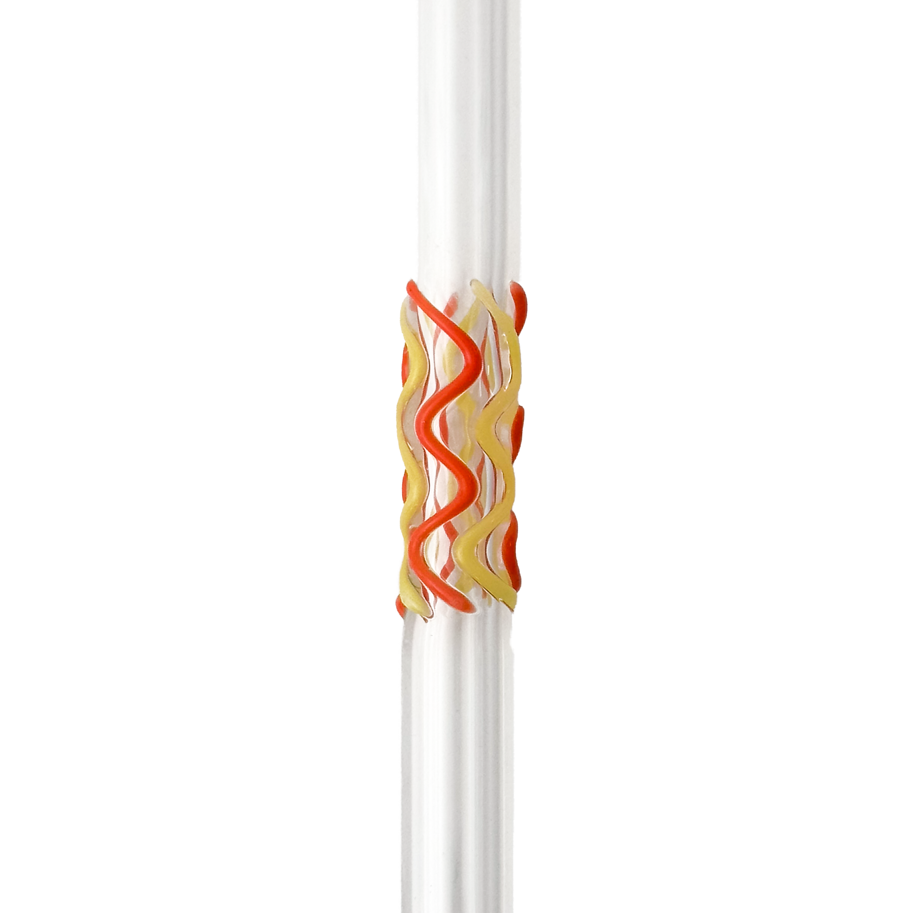 Glass Straw -  Pink and Green Wiggles
