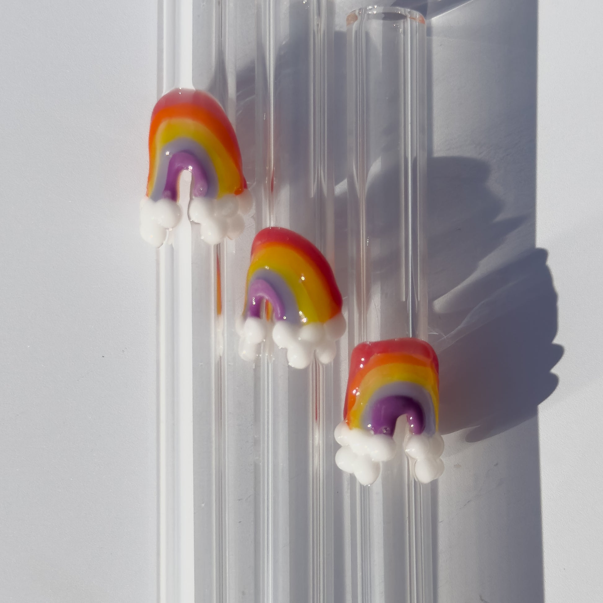 Rainbow Glass Straw