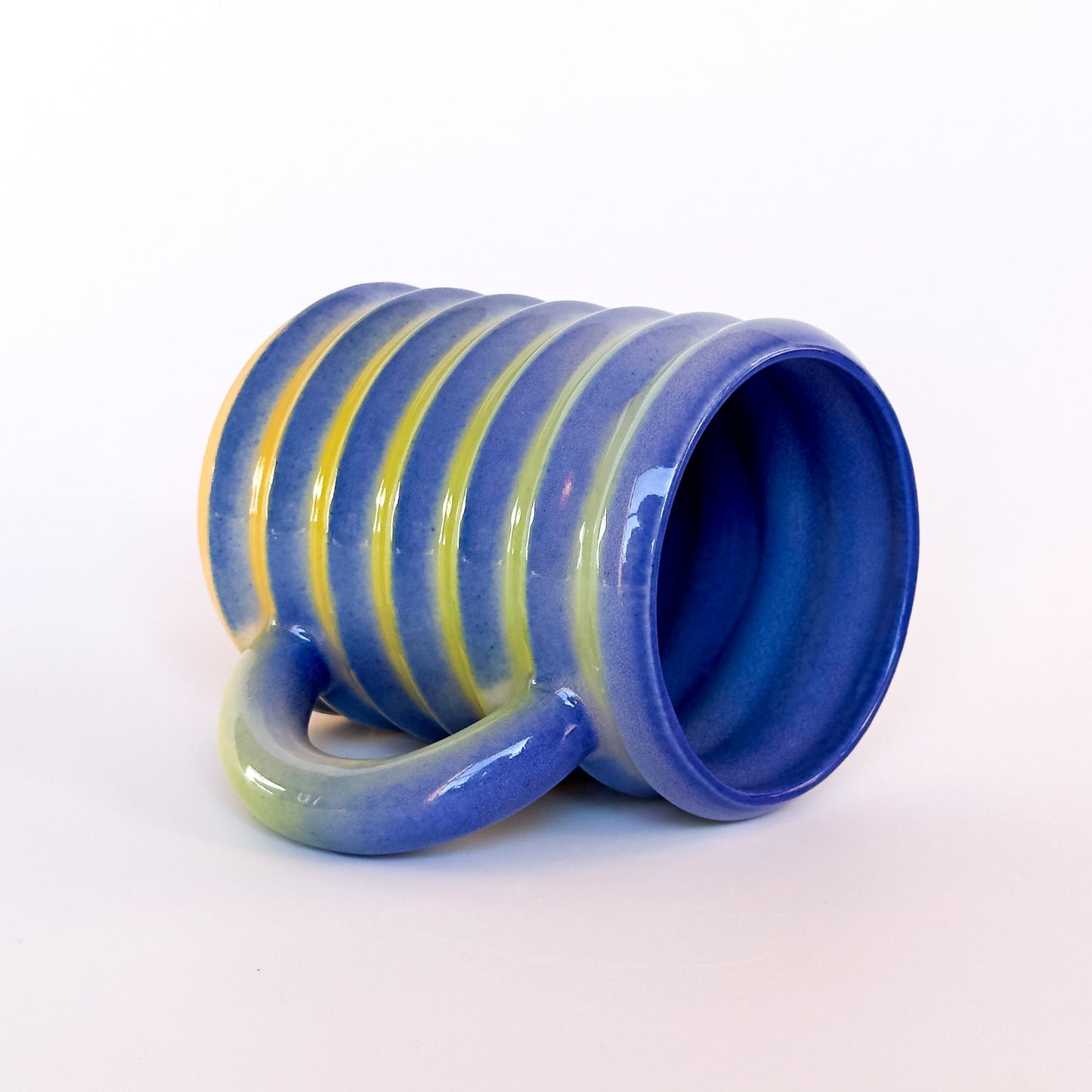 Wiggle Mug in Cobalt Rainbow