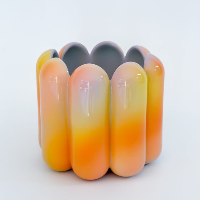 Scallop Planter in Iridescent Sunset