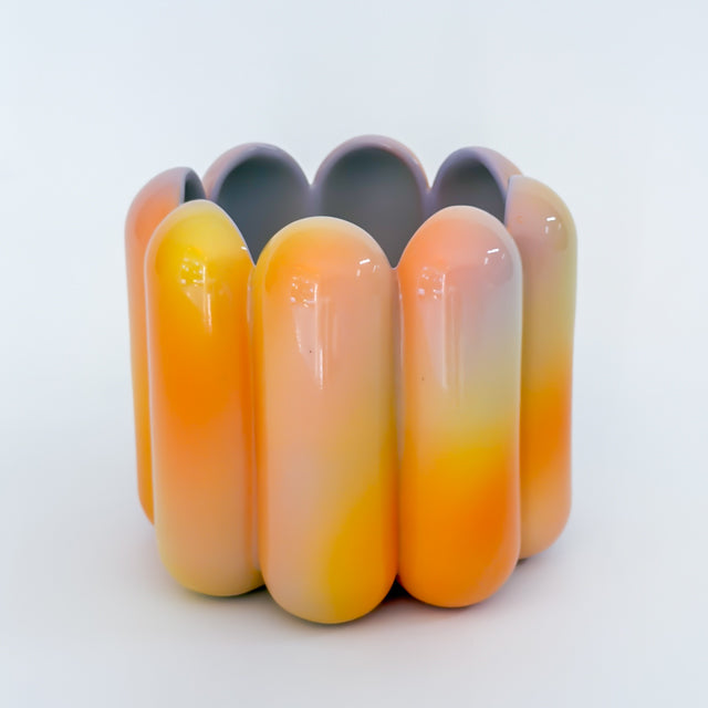 Scallop Planter in Iridescent Sunset