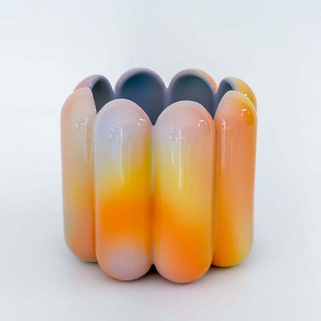 Scallop Planter in Iridescent Sunset