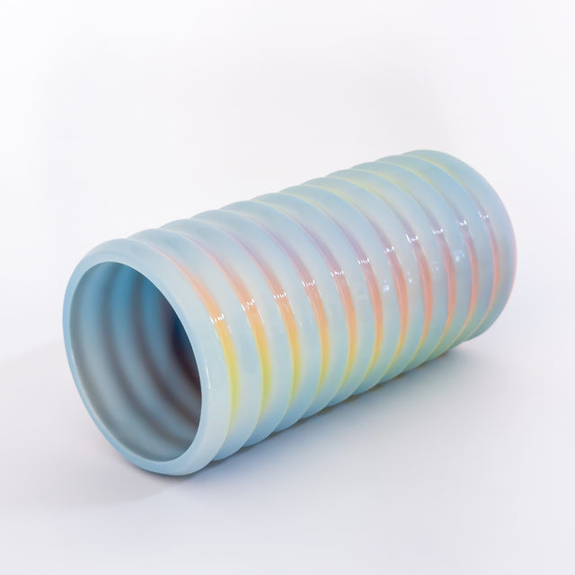 Wiggle Vase in Iridescent Clouds