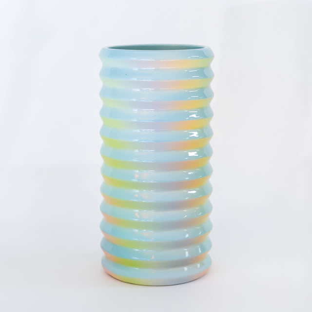 Wiggle Vase in Iridescent Clouds