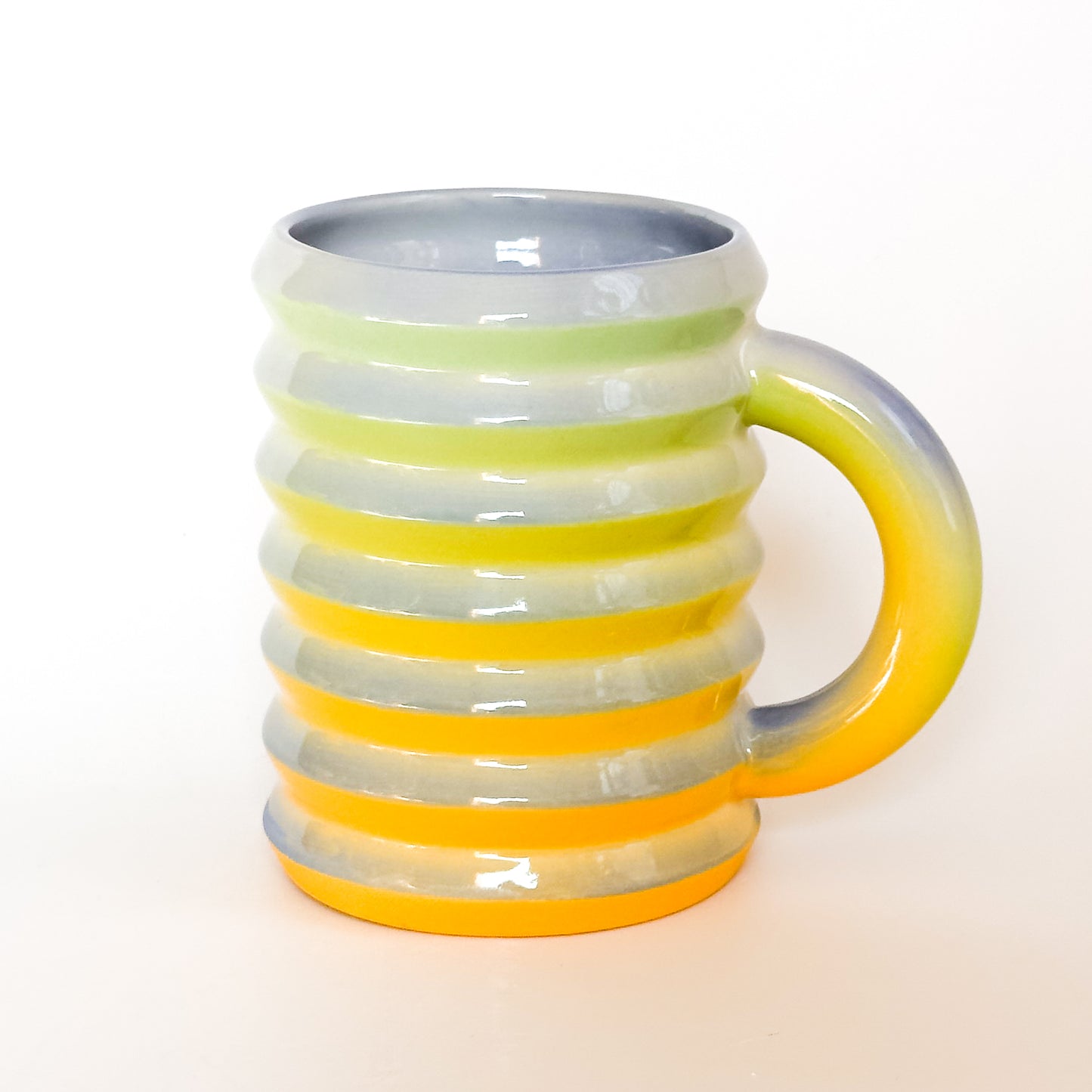 Wiggle Mug in Cornflower Rainbow