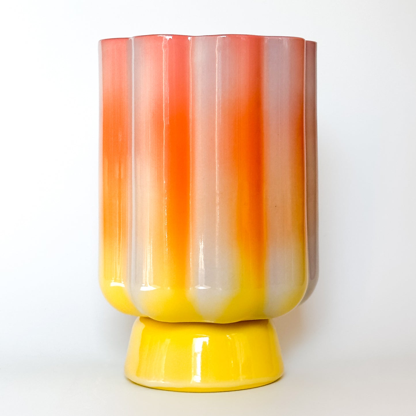 XL Pedestal Planter in Sunset