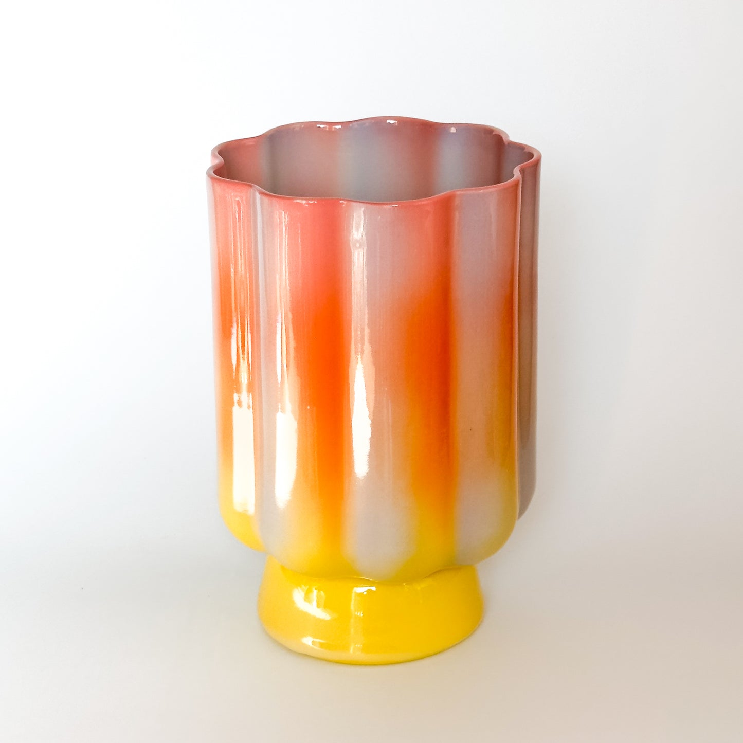 XL Pedestal Planter in Sunset