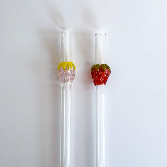 Glass Straw - Strawberries