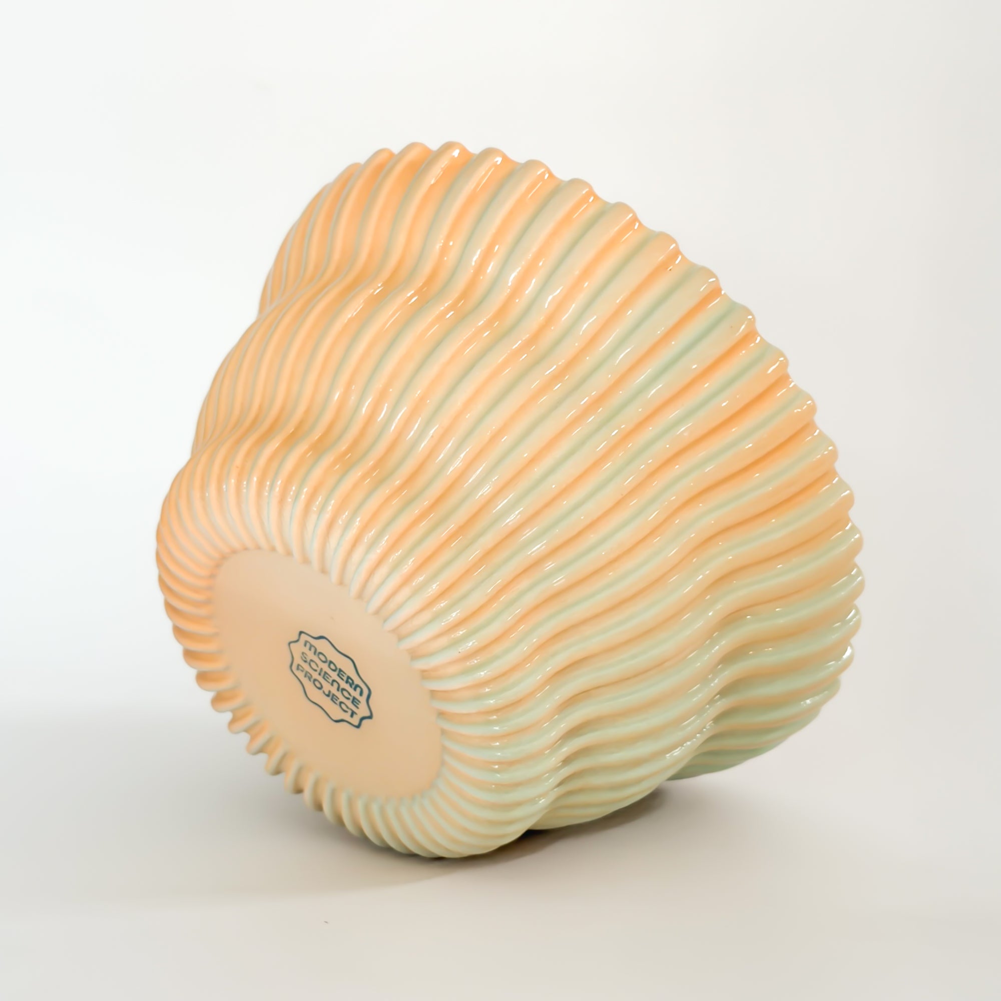 Cereal Bowl in Peach/turquoise