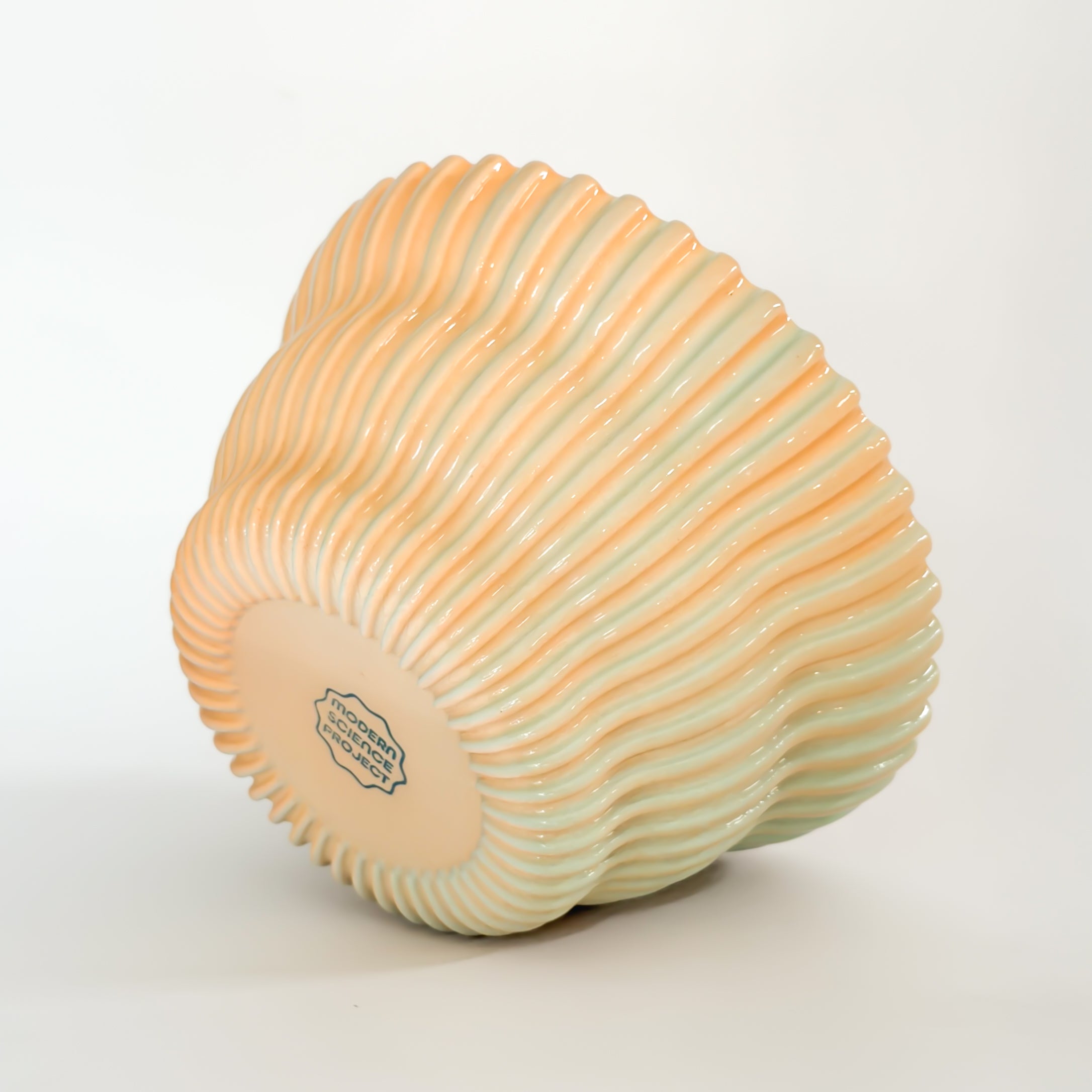 Cereal Bowl in Peach/turquoise