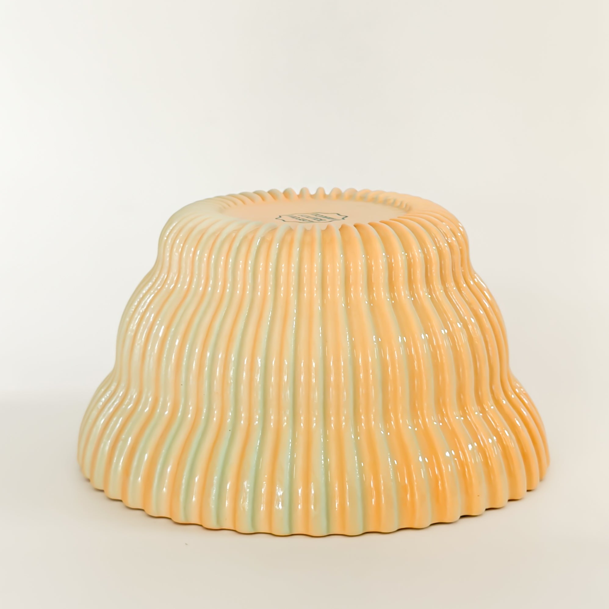 Cereal Bowl in Peach/turquoise