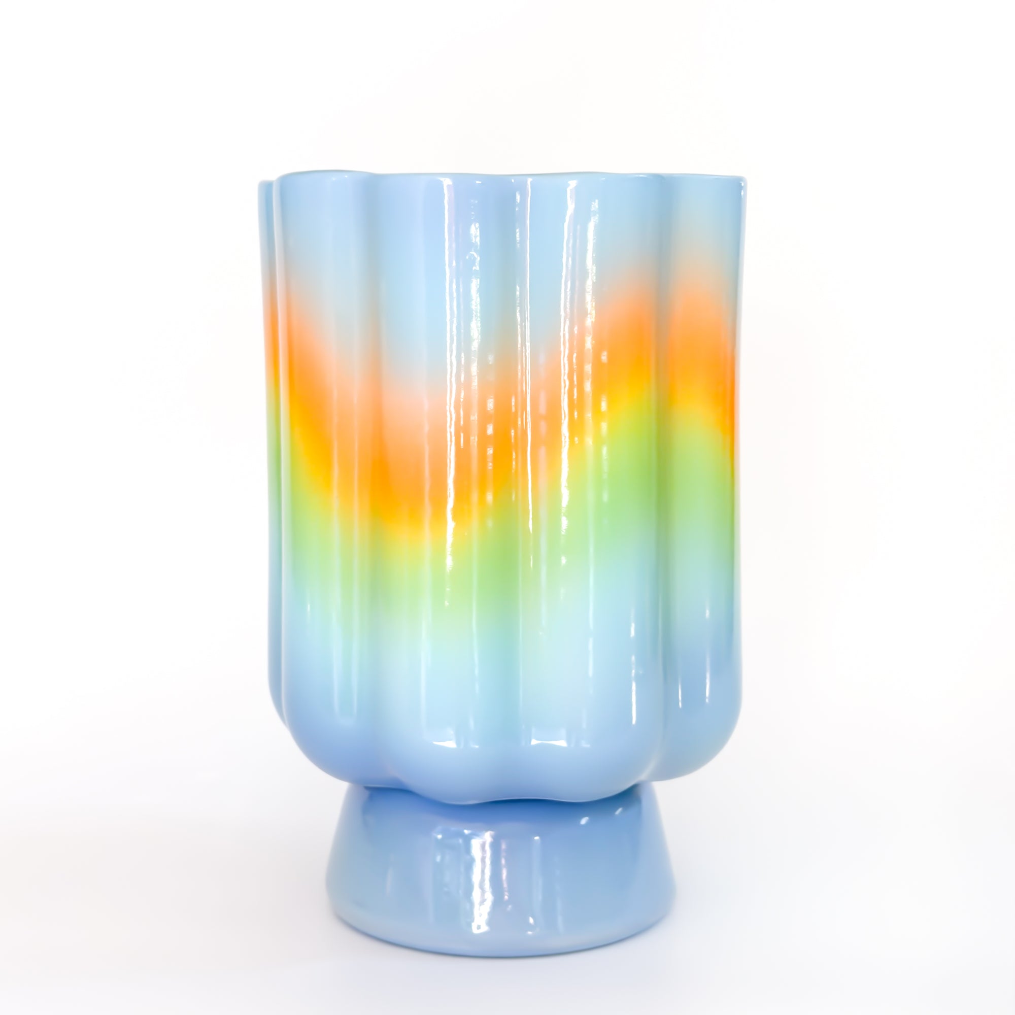 XL Pedestal Planter in Rainbow