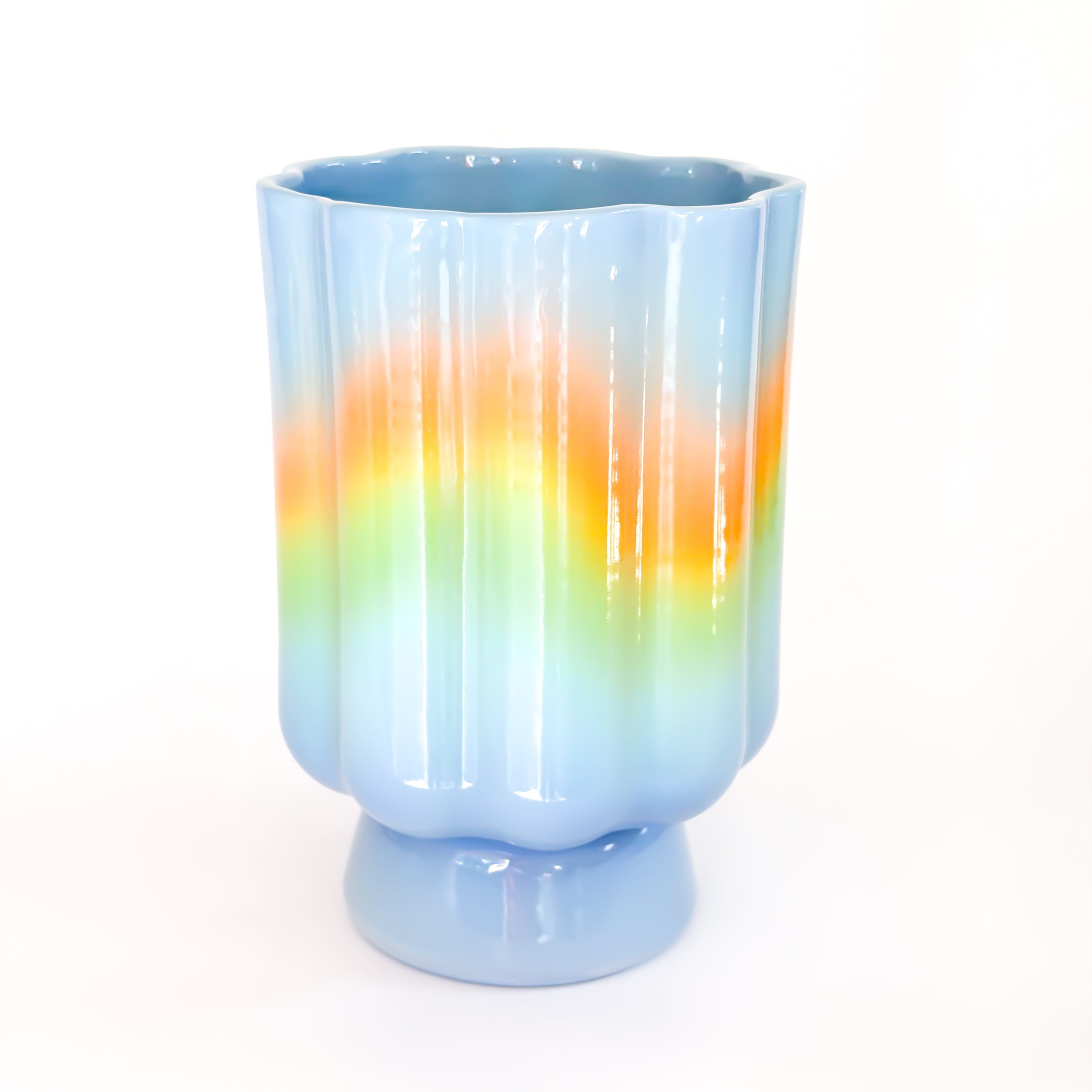 XL Pedestal Planter in Rainbow