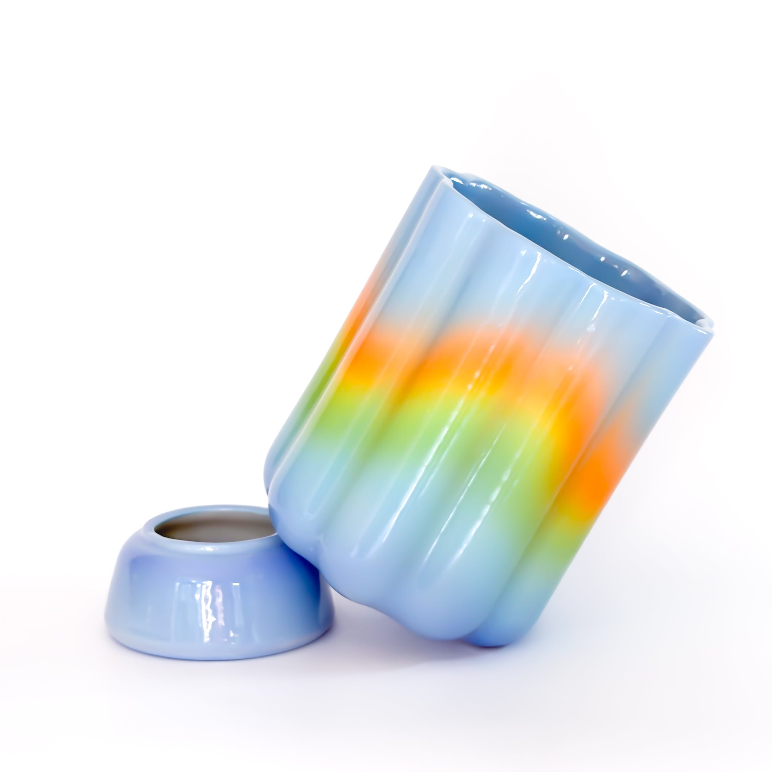 XL Pedestal Planter in Rainbow