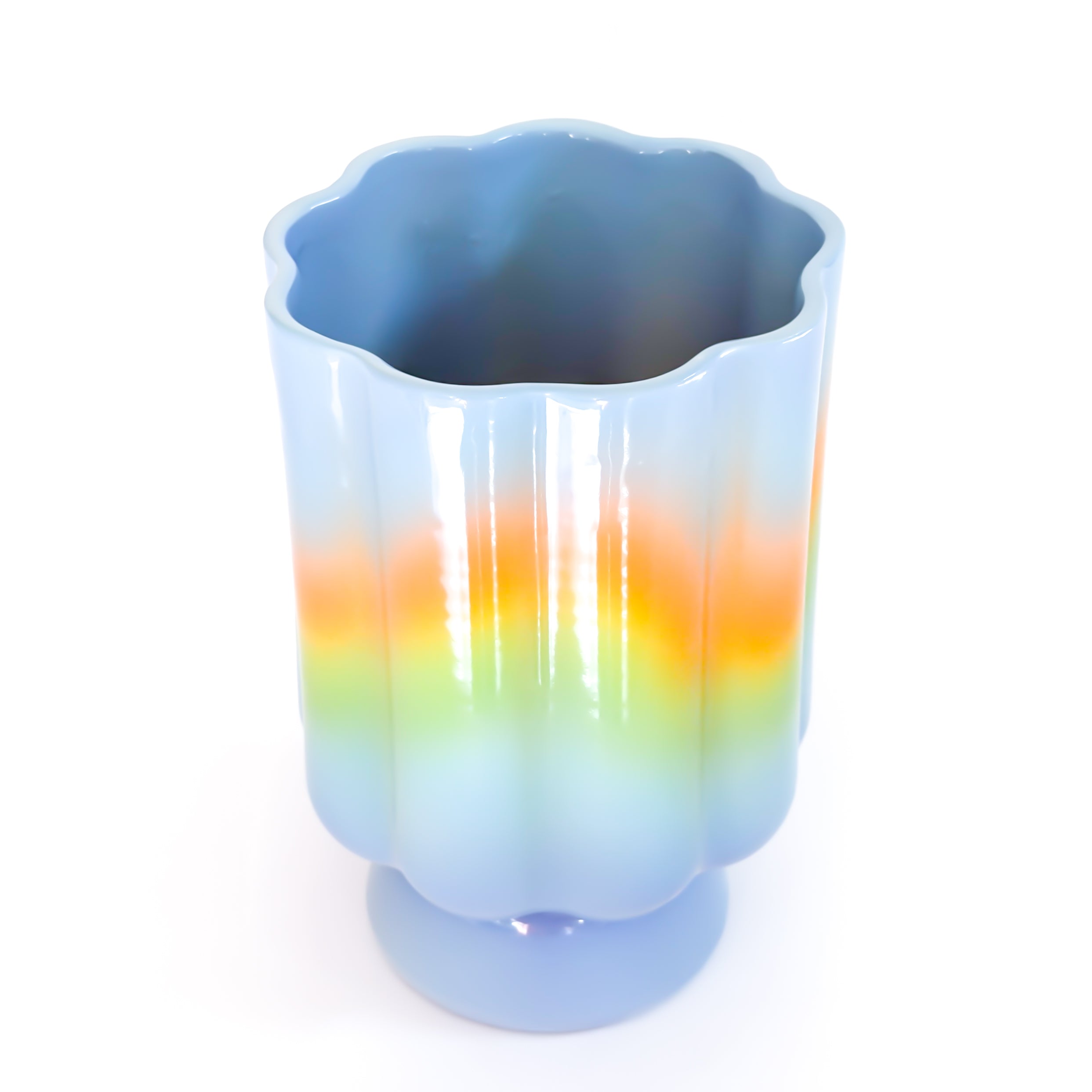 XL Pedestal Planter in Rainbow