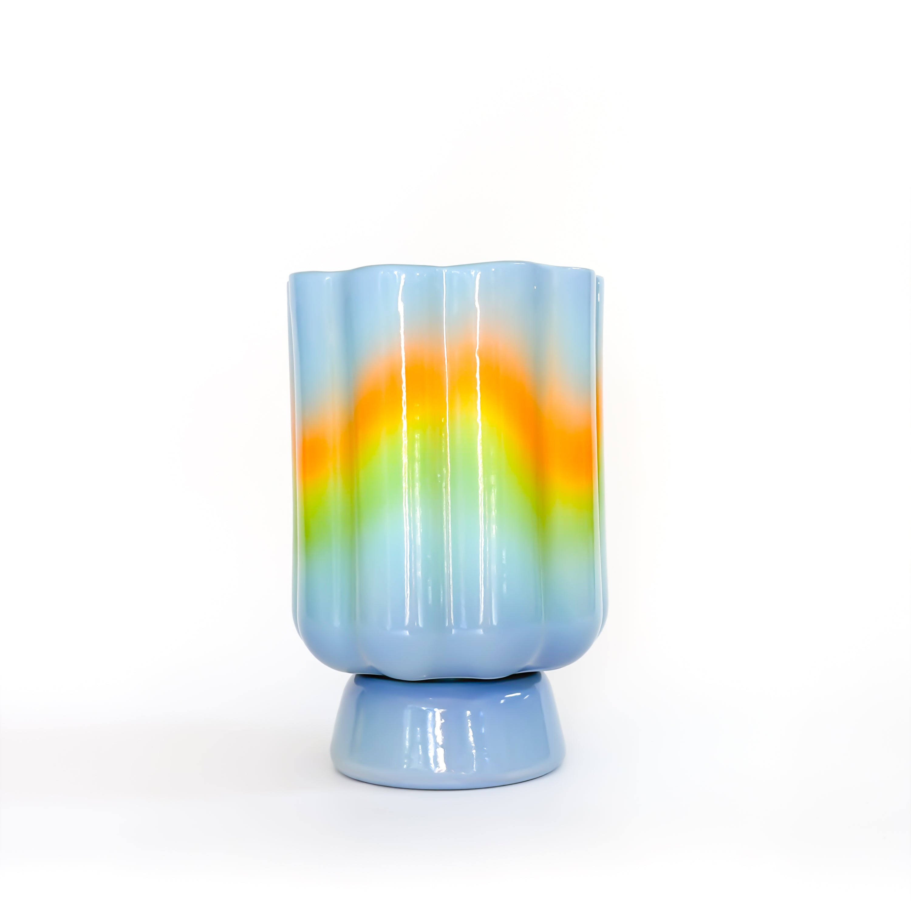 XL Pedestal Planter in Rainbow