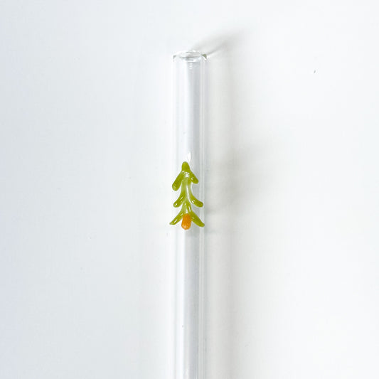 Glass Straw -  Christmas Tree