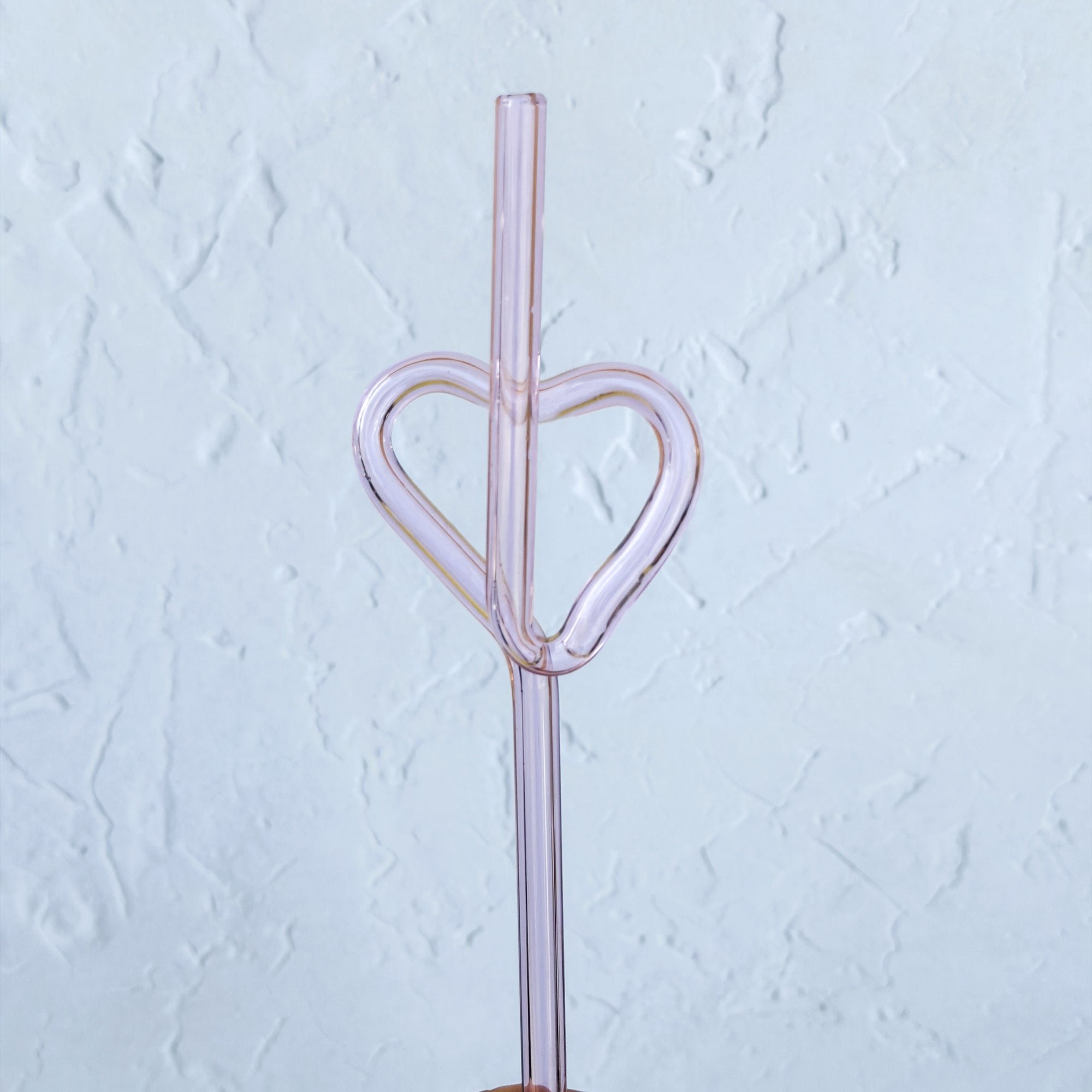 Heart Shaped Glass Bendy Straw