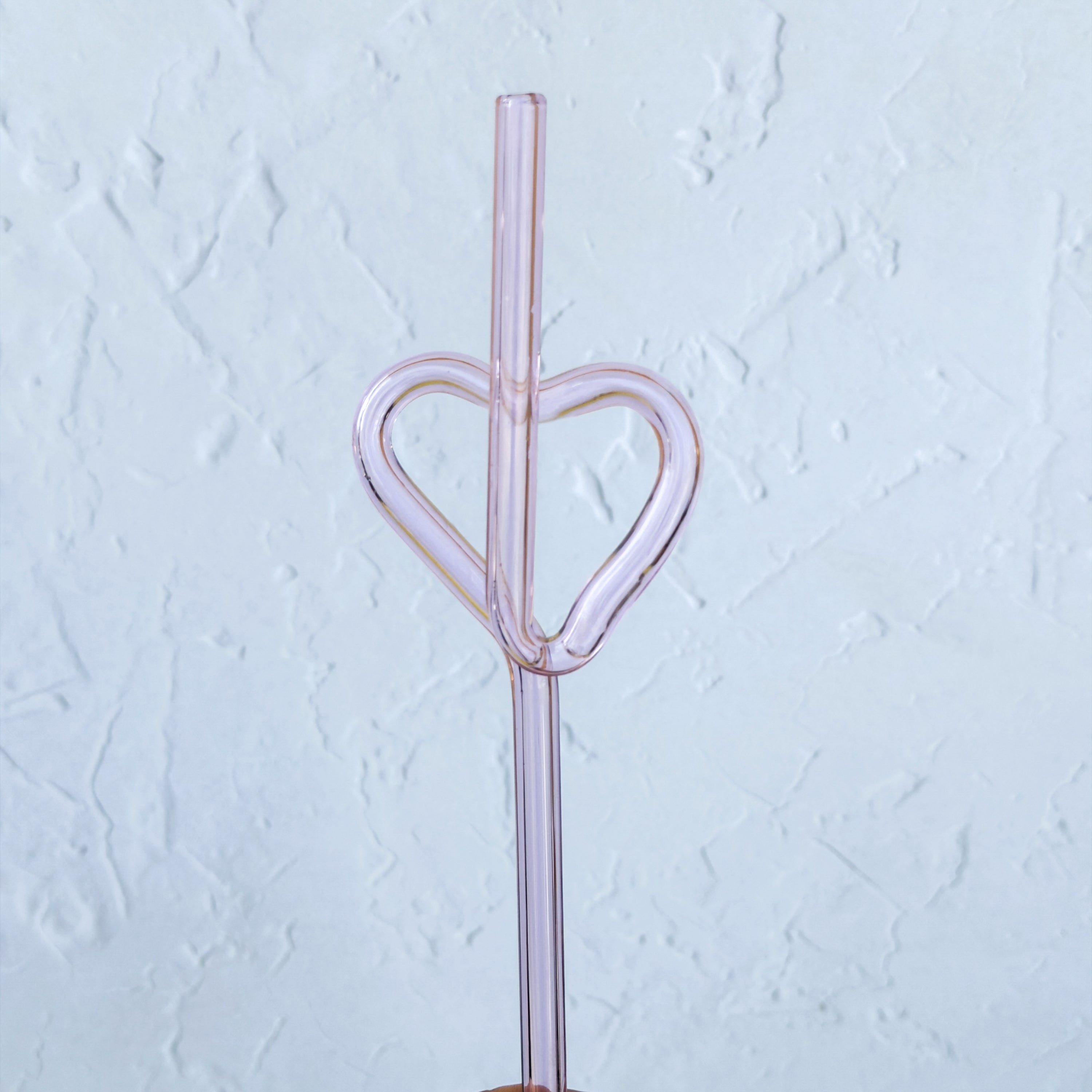 Heart Shaped Glass Bendy Straw
