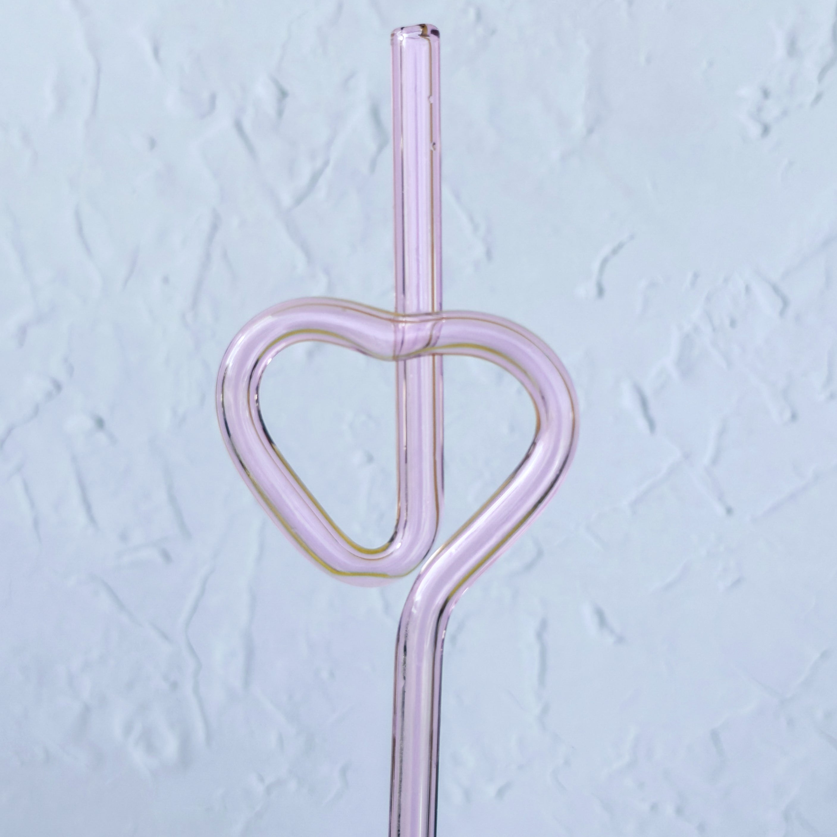 Heart Shaped Glass Bendy Straw