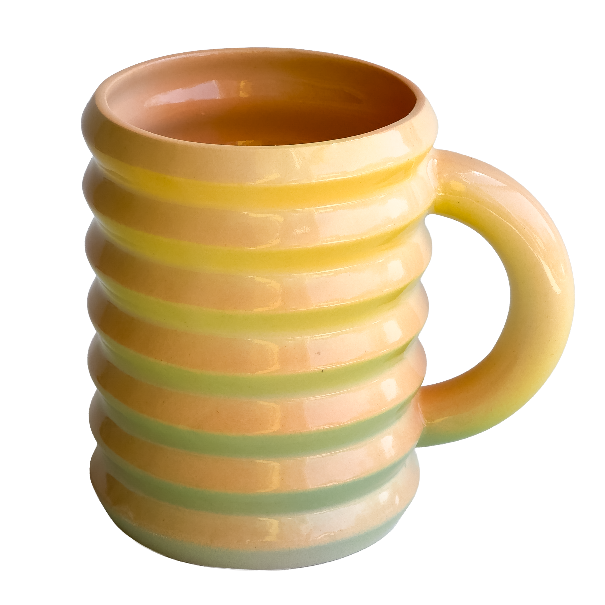 Wiggle Mug in Peachy Rainbow