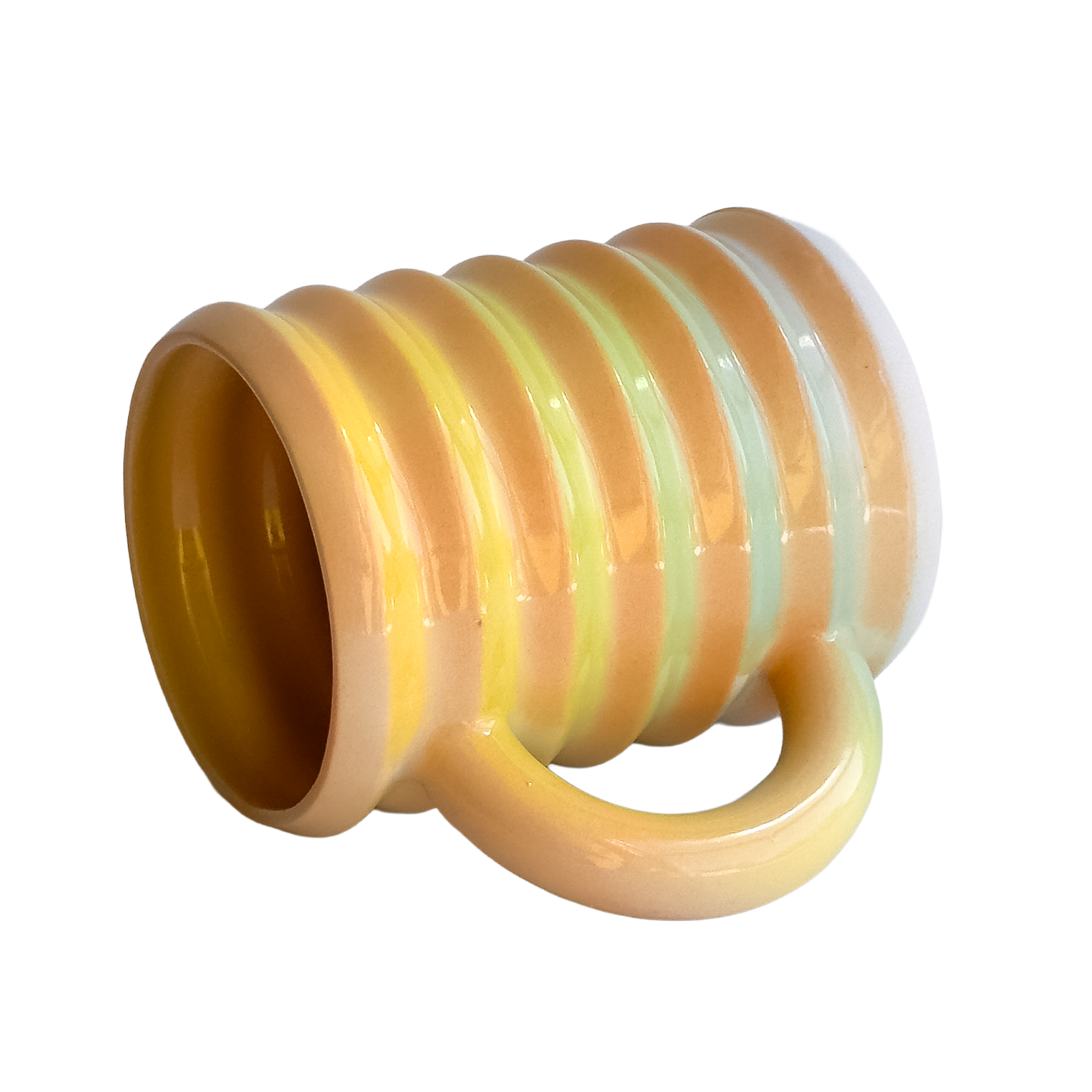 Wiggle Mug in Peachy Rainbow
