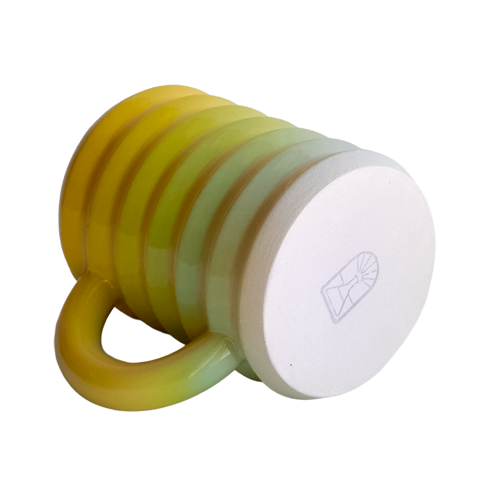 Wiggle Mug in Peachy Rainbow