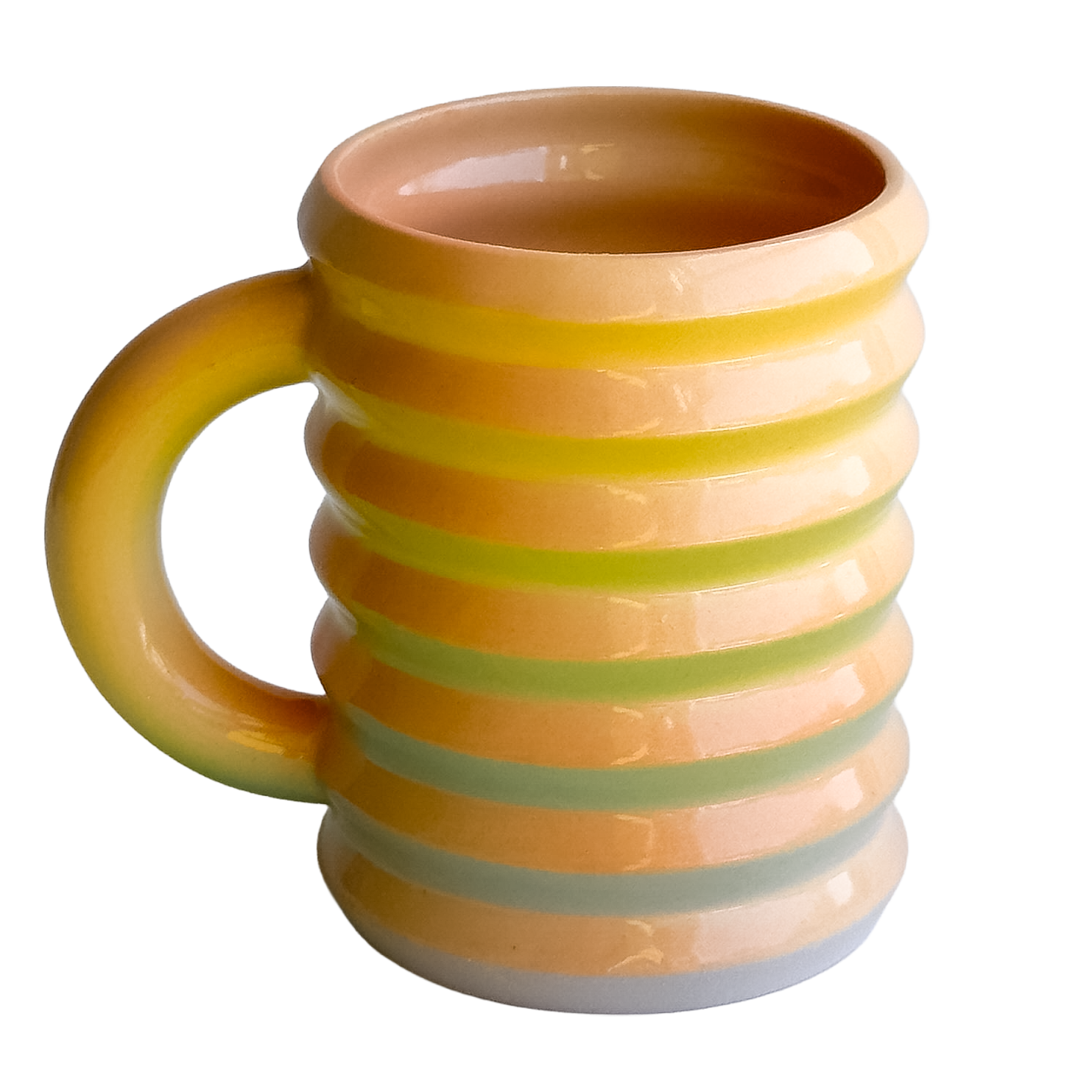 Wiggle Mug in Peachy Rainbow