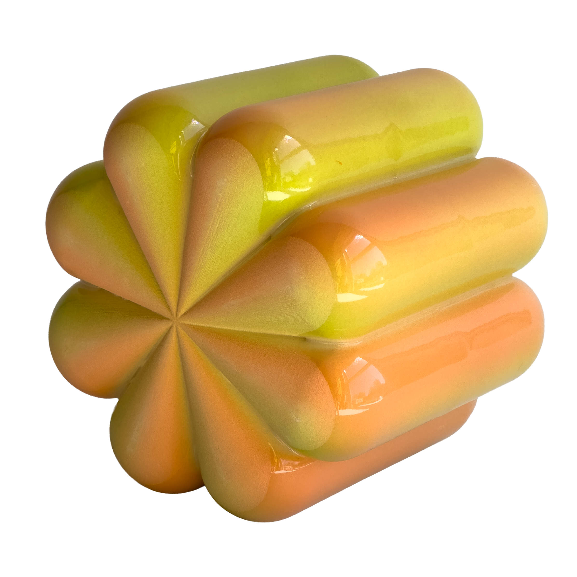Scallop Planter in Neon Melon
