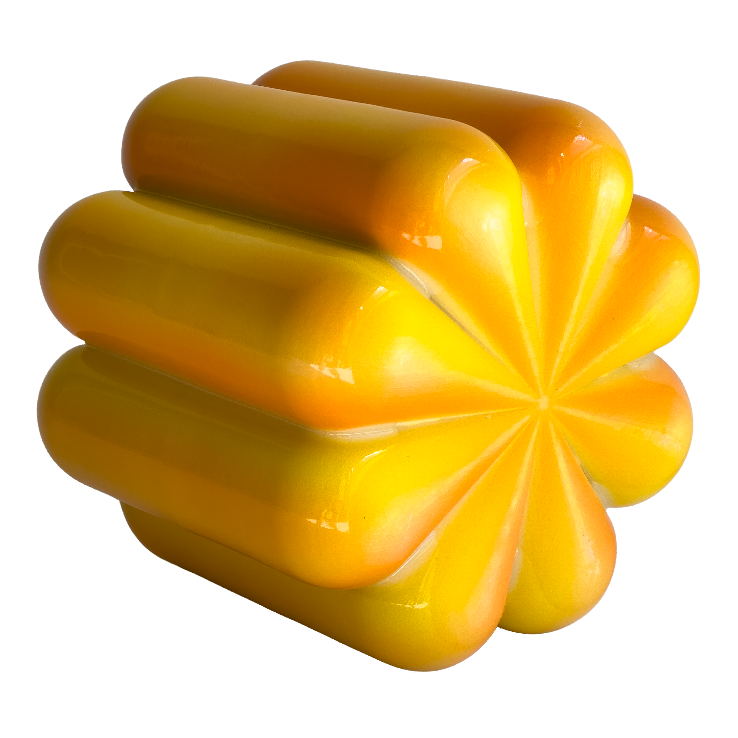 Scallop Planter in Sunflower
