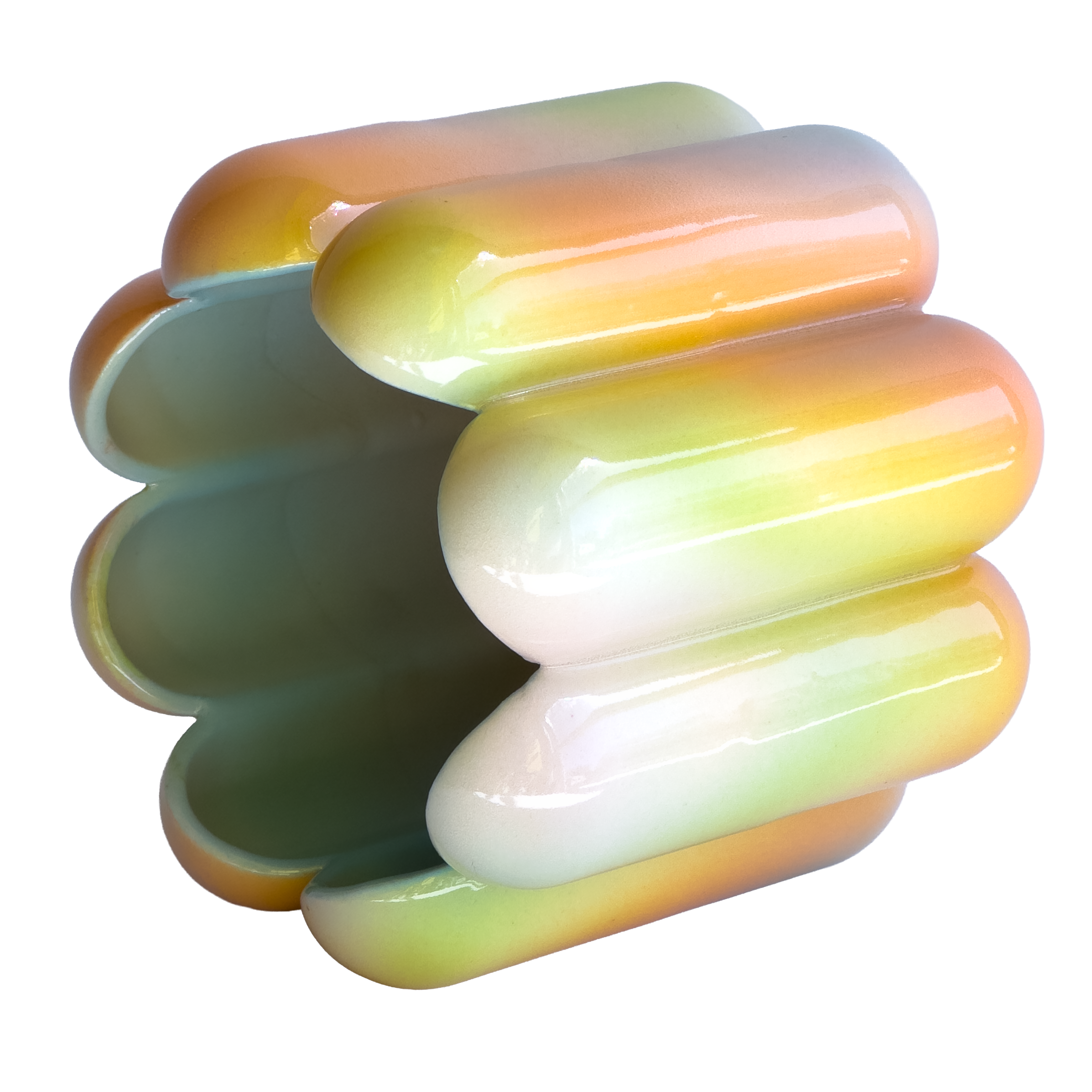 Scallop Planter in Iridescent Magic