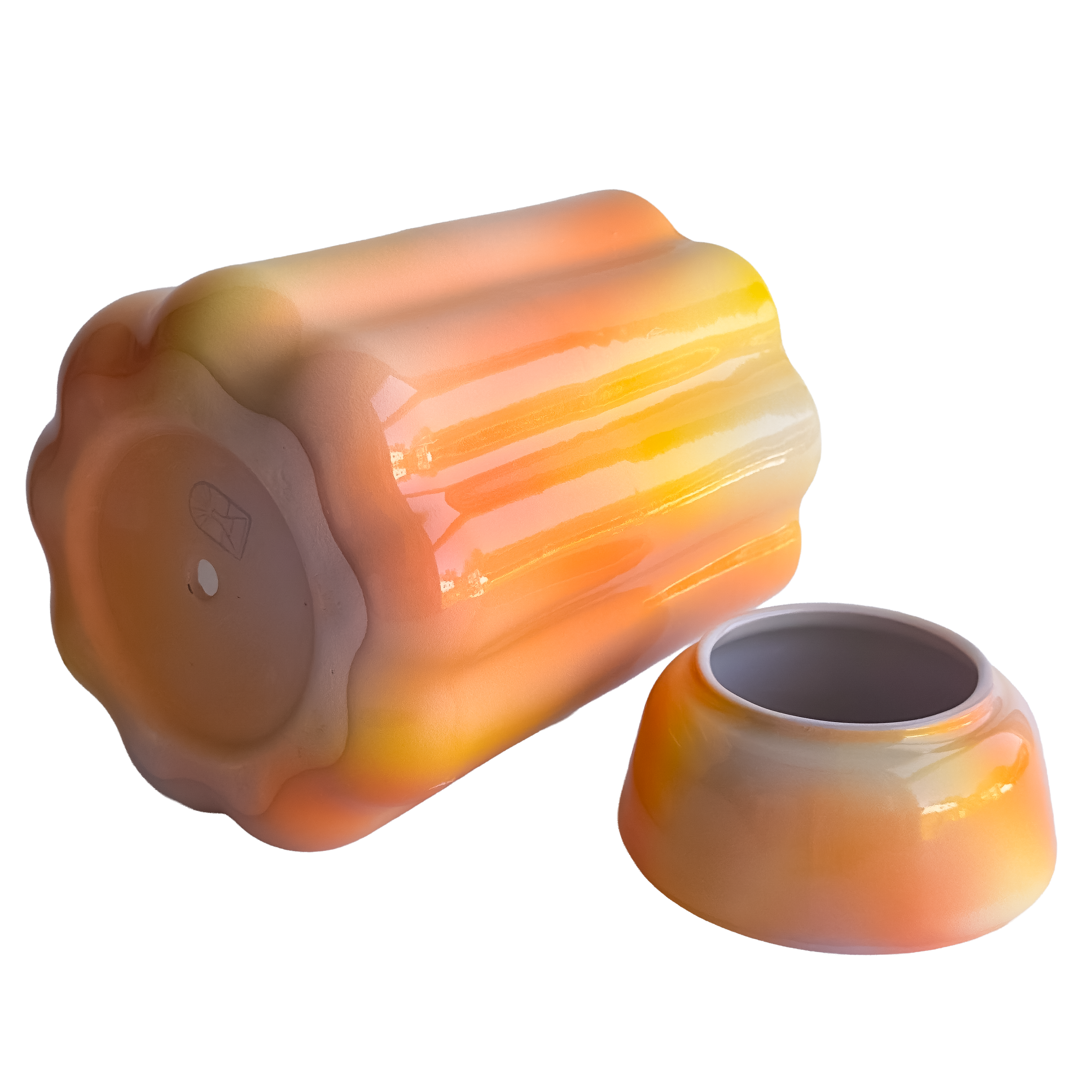 XL Pedestal Planter in Iridescent Sunset