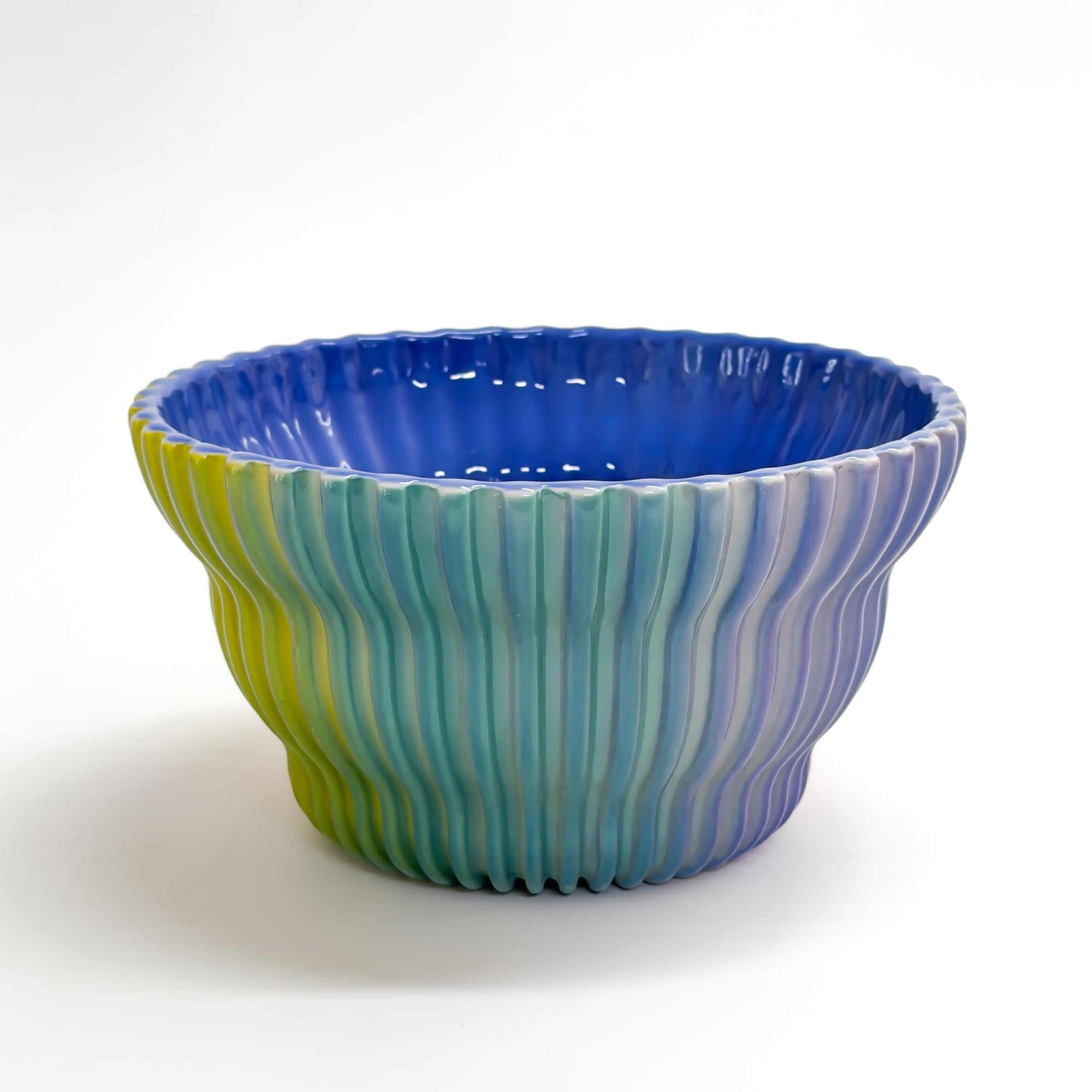 Cereal Bowl in Cobalt Rainbow