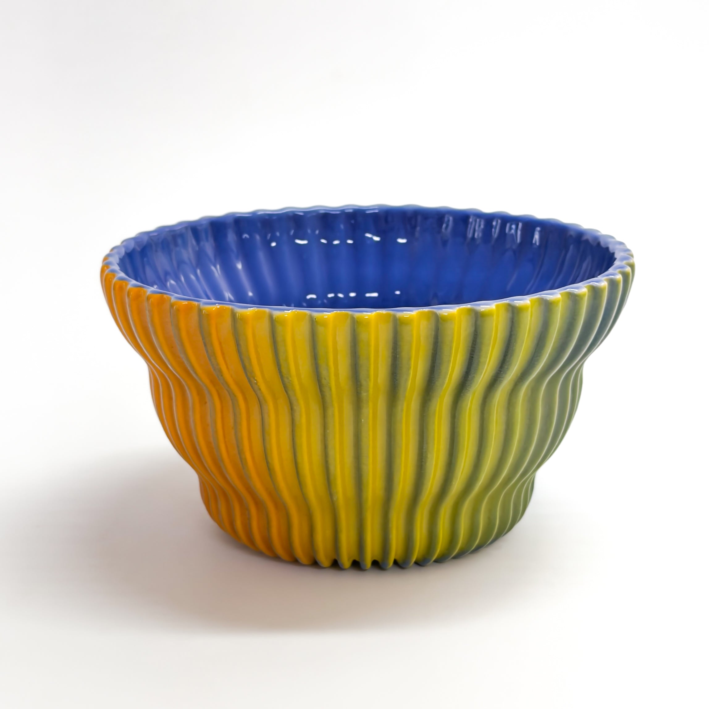 Cereal Bowl in Cobalt Rainbow