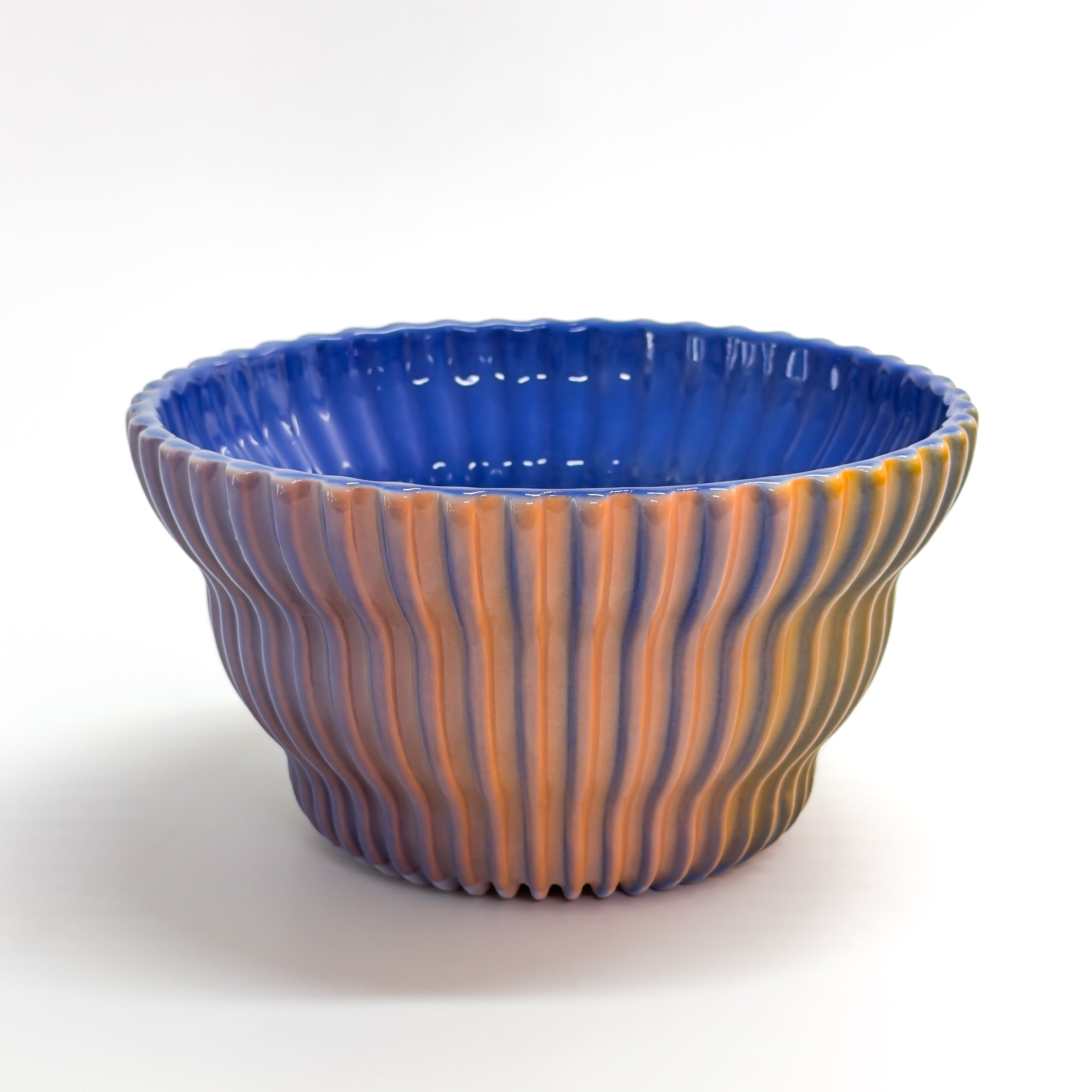 Cereal Bowl in Cobalt Rainbow