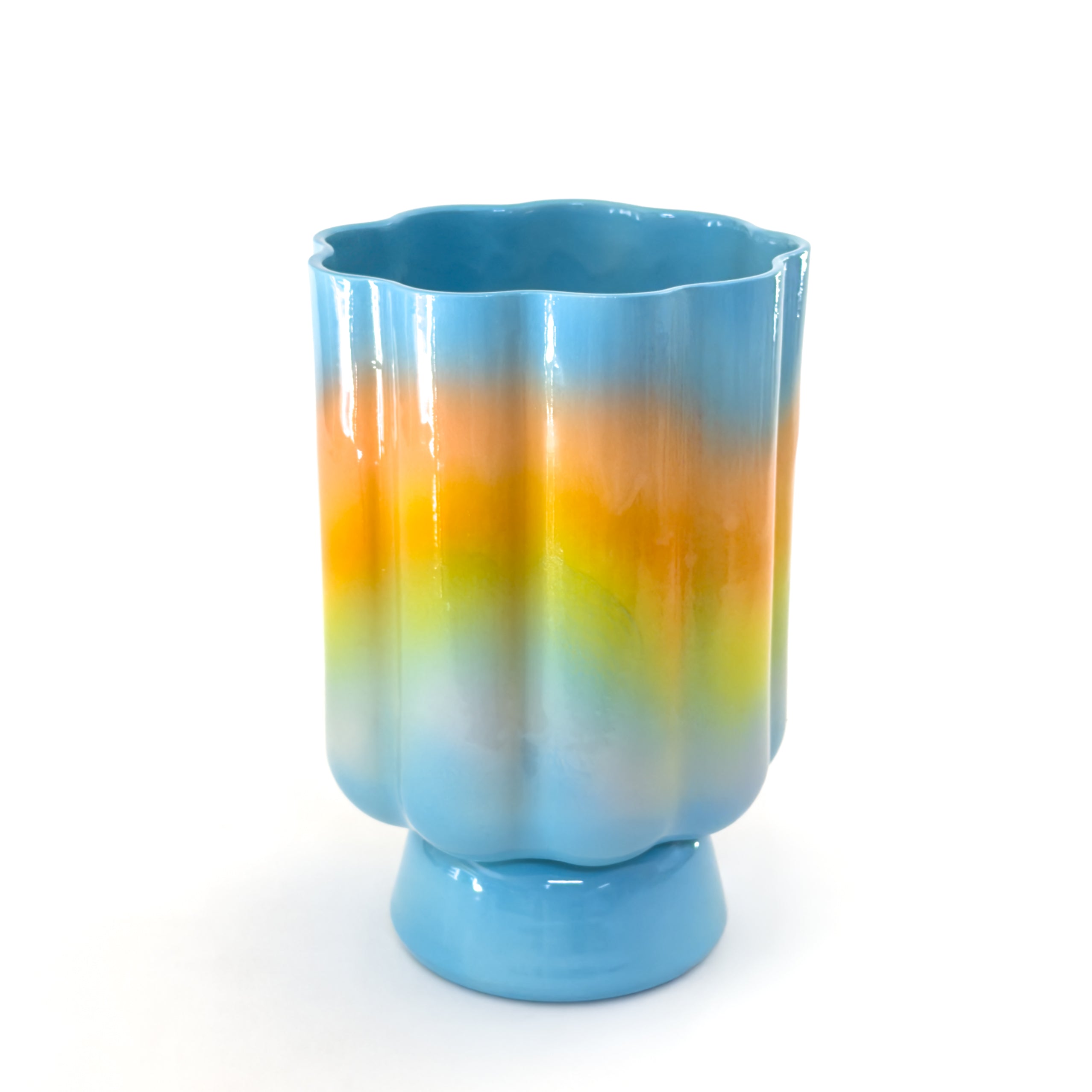 XL Pedestal Planter in Rainbow
