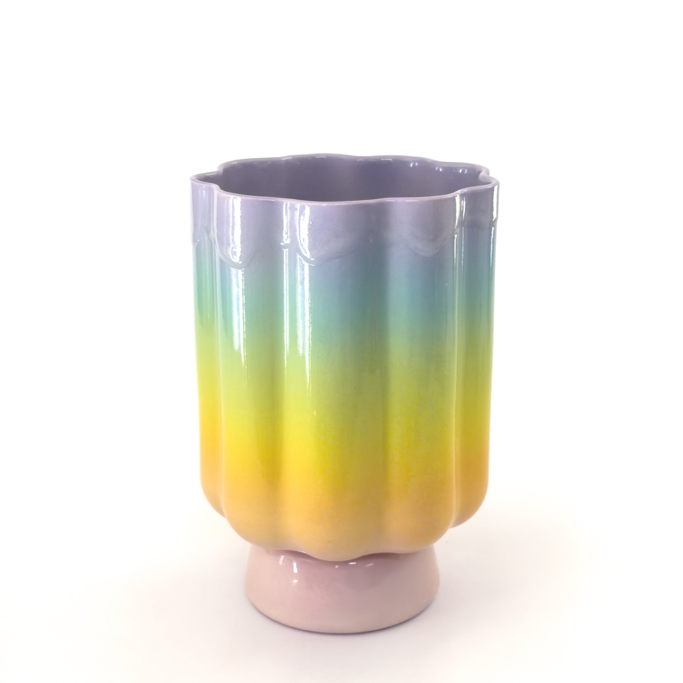 XL Pedestal Planter in Pastel Gradient