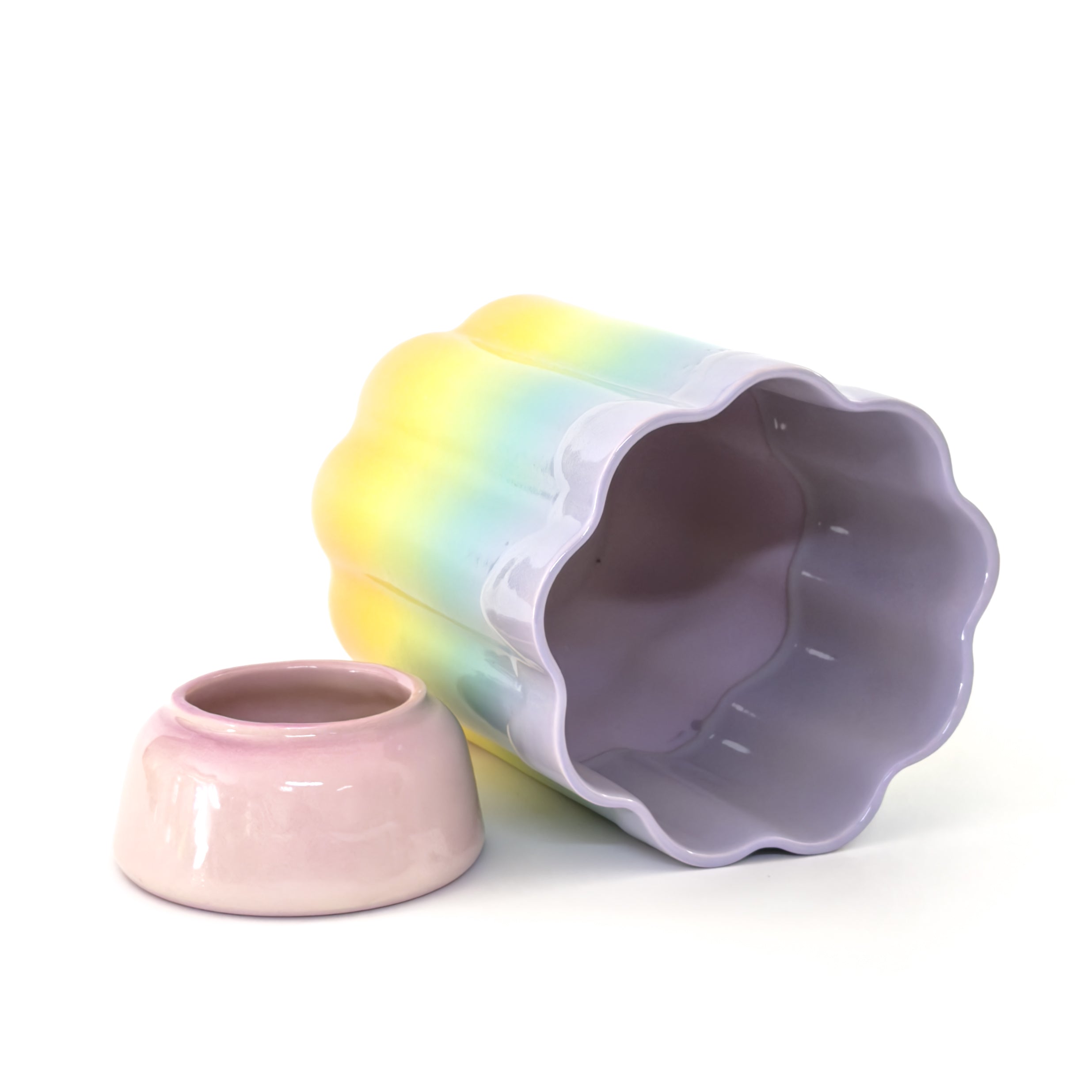 XL Pedestal Planter in Pastel Gradient