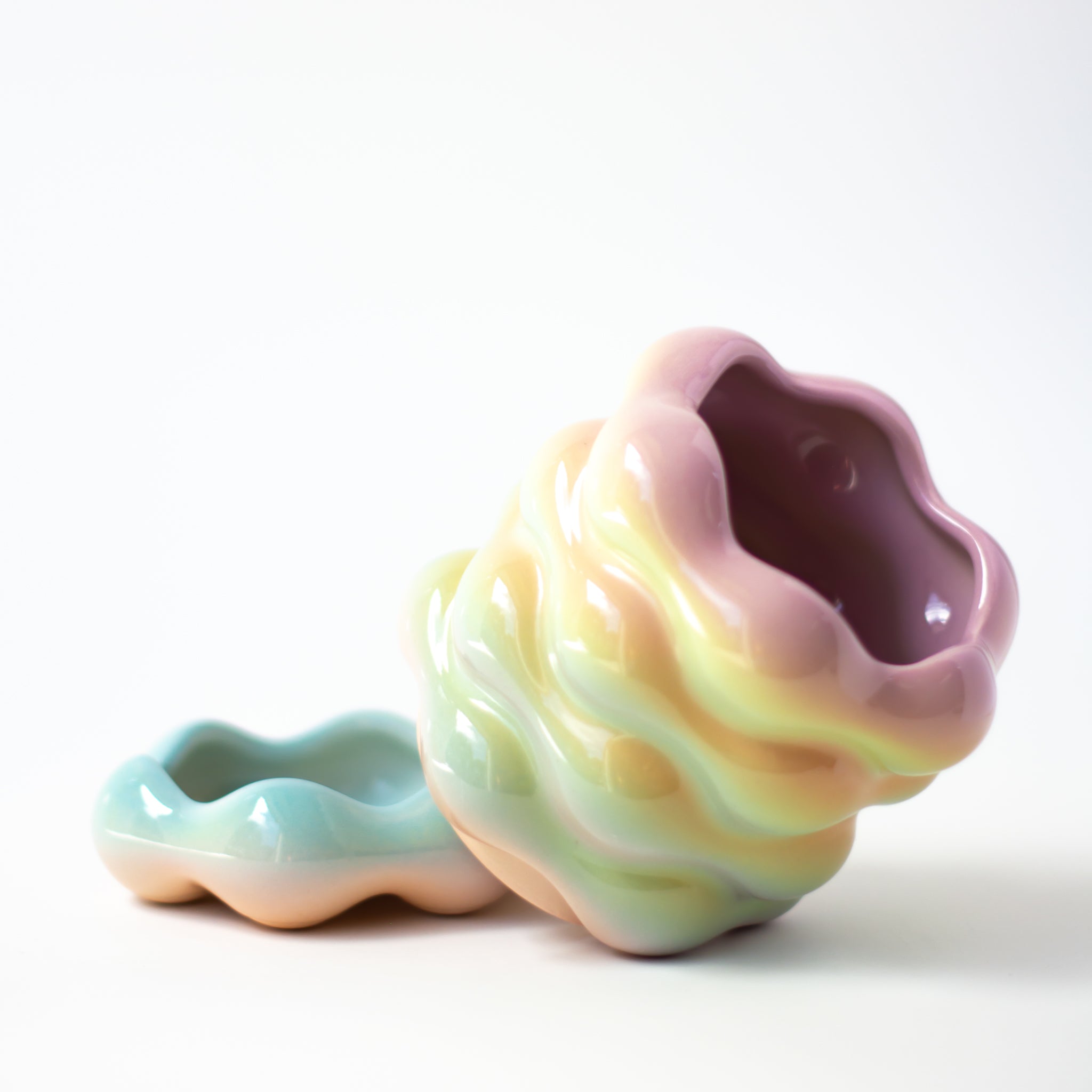 High Tide Planter in Pastel Rainbow
